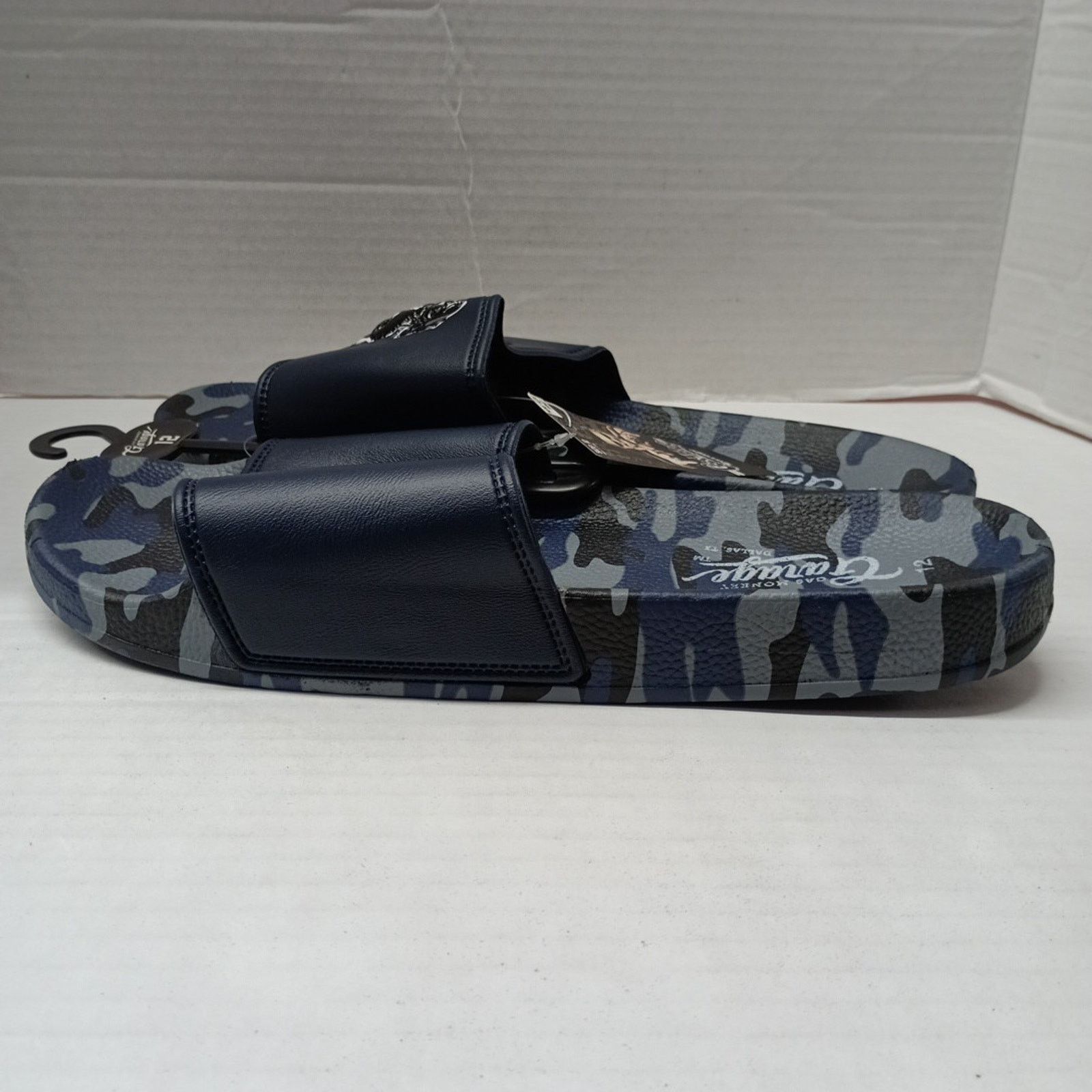 Other Gas Monkey Garage Slides Sandals Men's 12 Blue Camouflage Size US 12 / EU 45 - 4 Thumbnail