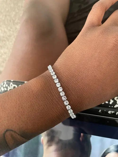 Other Silver Color 2.5 AAA Cubic Zirconia Tennis Chain Bracelet Size ONE SIZE - 1 Thumbnail