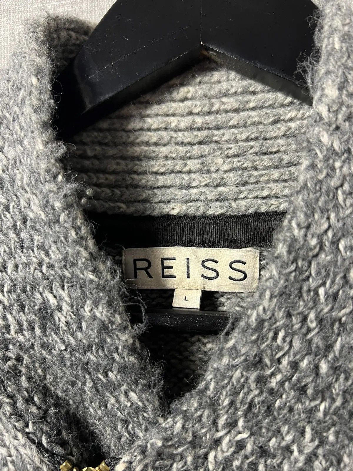 Reiss Reiss Men’s Knitted Jumper Sweater With Designer Collar Size US L / EU 52-54 / 3 - 5 Thumbnail