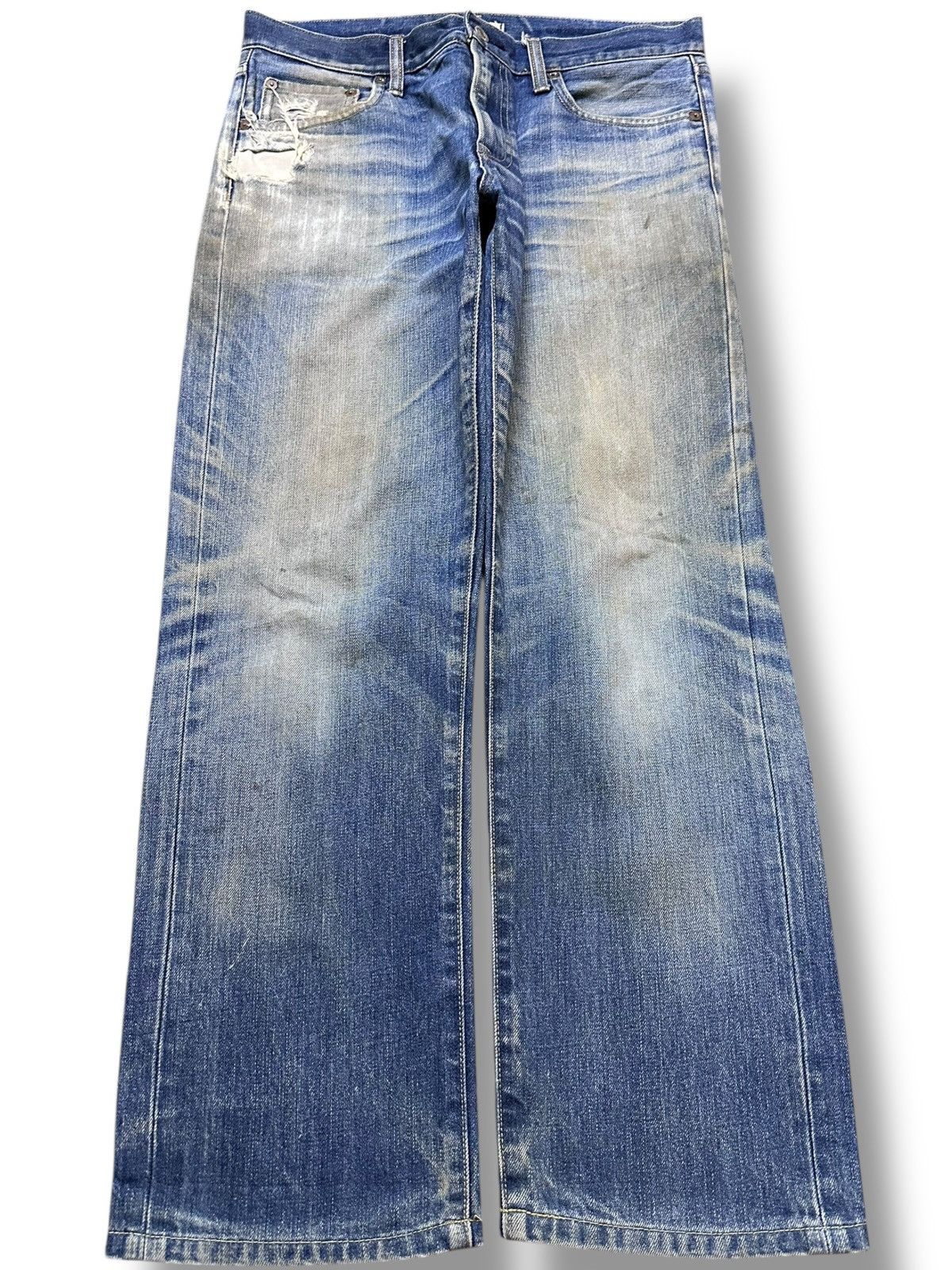 Marni × Uniqlo Vintage Uniqlo Mudwash Ripped Distressed Denim Size US 32 / EU 48 - 1 Thumbnail