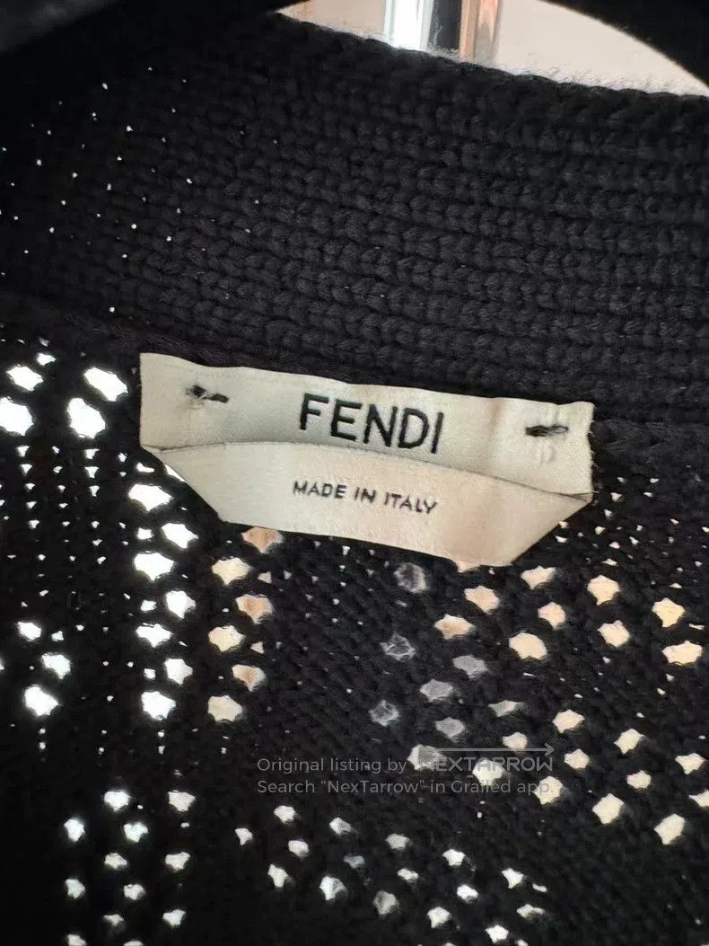 Fendi Fendi Cut-Out FF Logo Knit Cardigan Size XS / US 0-2 / IT 36-38 - 4 Thumbnail