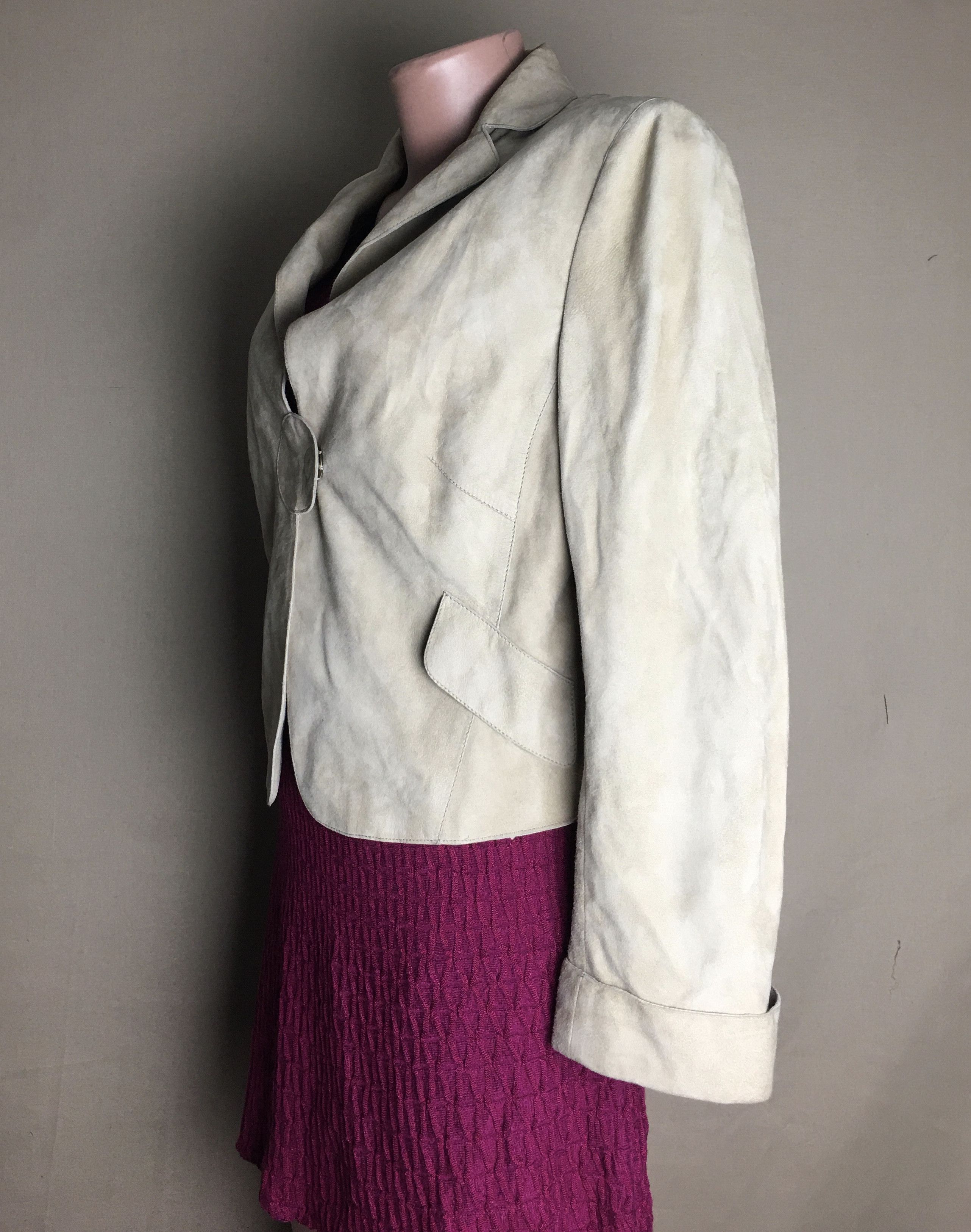 Akris AKRIS Punto Kid Suede Leather Blazer Jacket US10 EU40 Size L / US 10 / IT 46 - 3 Thumbnail