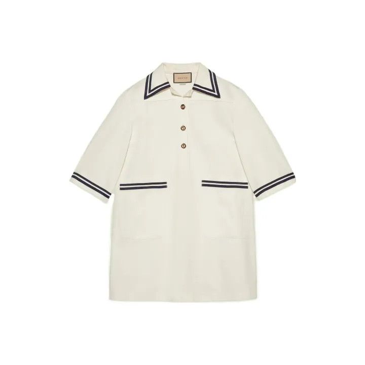 Gucci Striped Detail Short Sleeve Dress