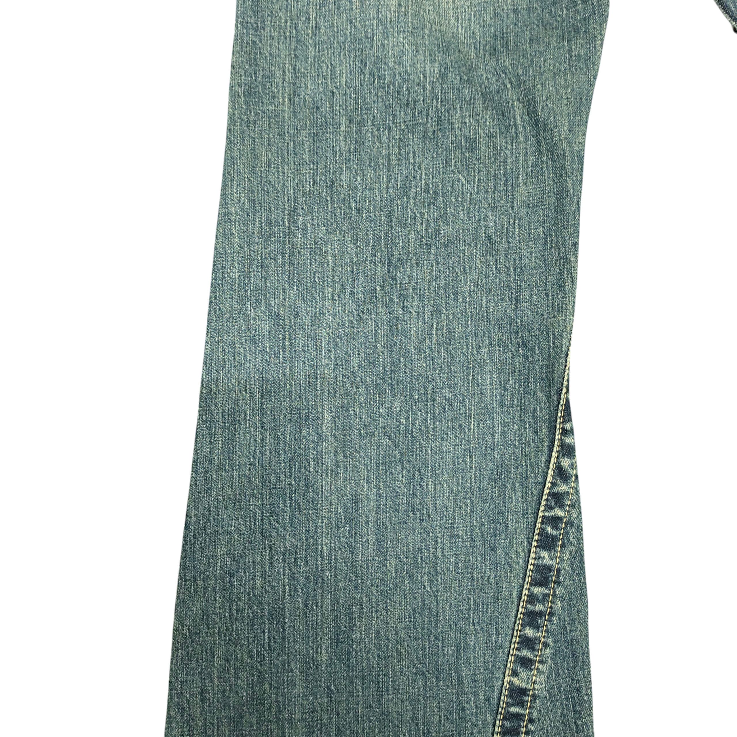 Tornado Mart Flare Jeans Tornado Mart Studded Embroider Distress Bootcut Size US 33 - 5 Thumbnail