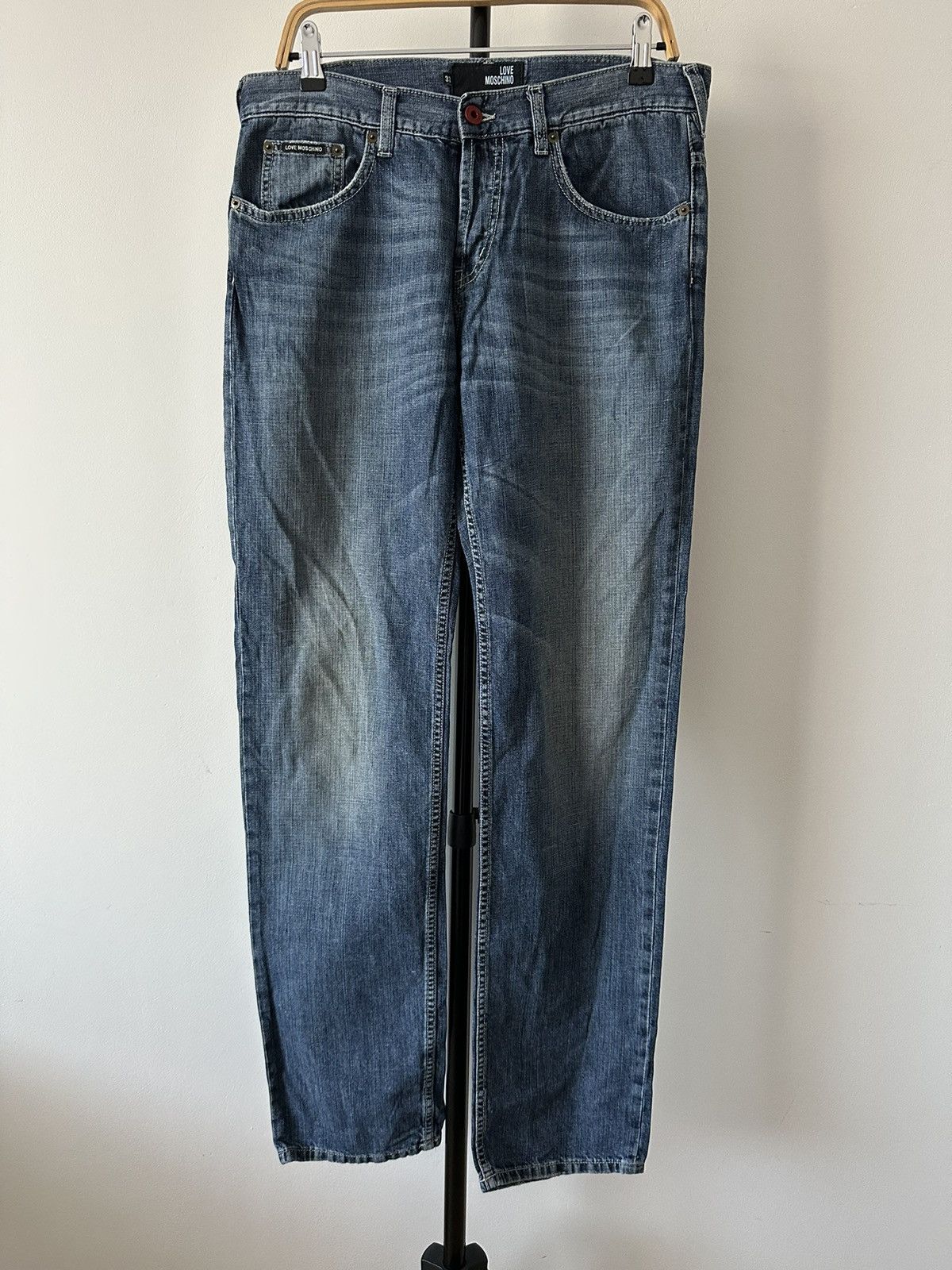Moschino Love Moschino Linen Cotton Blend denim jeans pants trousers Size US 33 - 1 Thumbnail