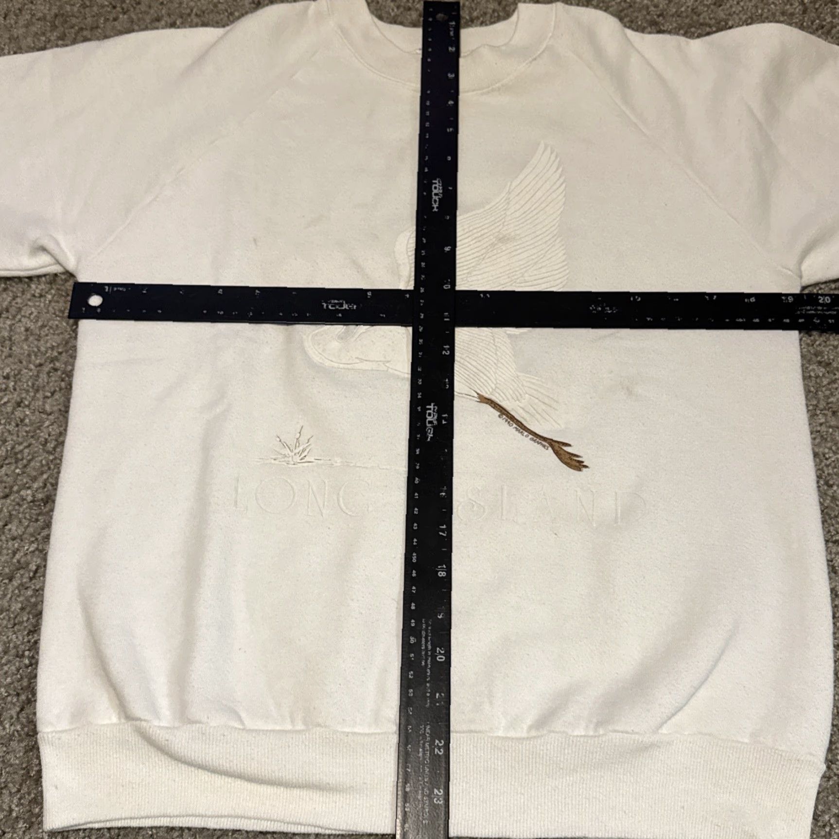 Jerzees VINTAGE 90s Jerzees Great Egret Stork Bird White Crewneck Sweatshirt M Men Size US M / EU 48-50 / 2 - 7 Thumbnail