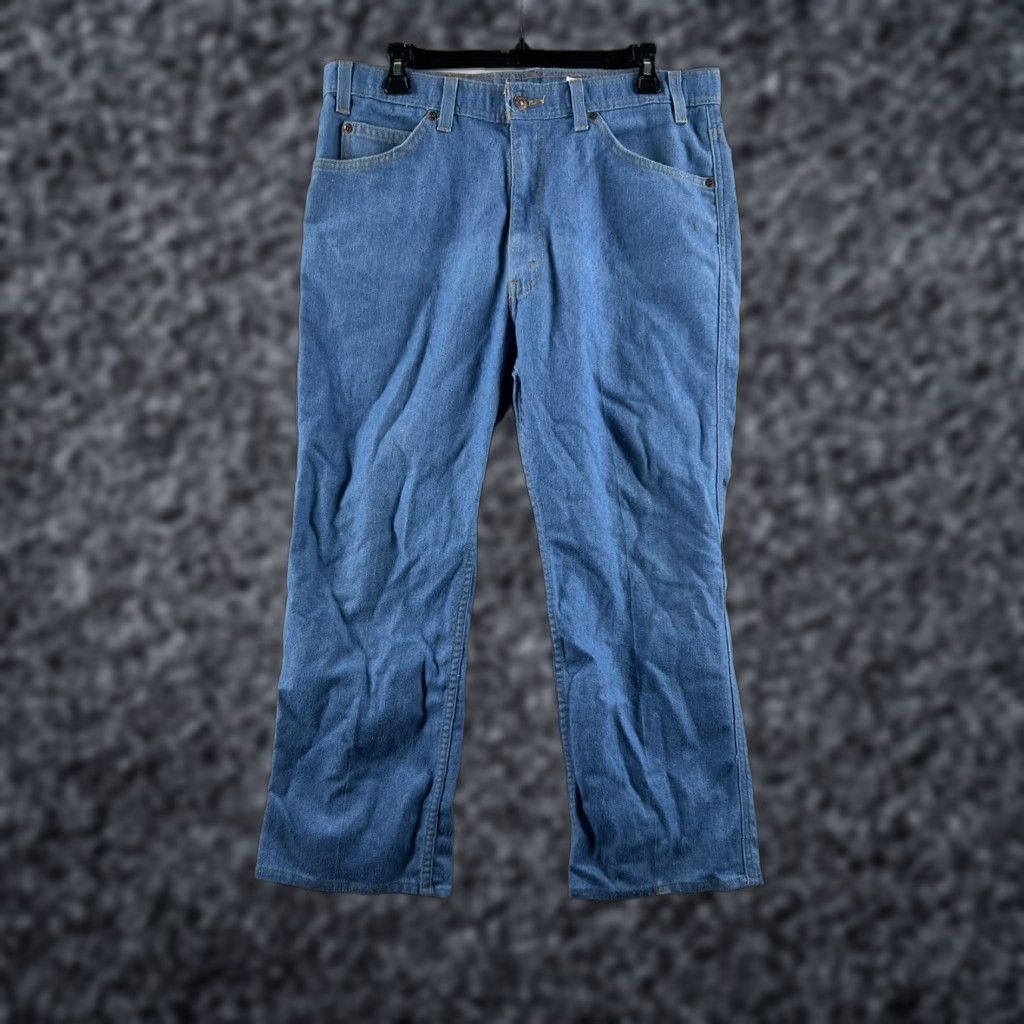 Levi's VINTAGE Levi's Denim Jeans Baggy Straight Leg 34x26 Medium Wash Blue Men's Jeans 505 USA 34 Inseam 26 Regular Rise High Straight Size US 34 / EU 50 - 1 Thumbnail