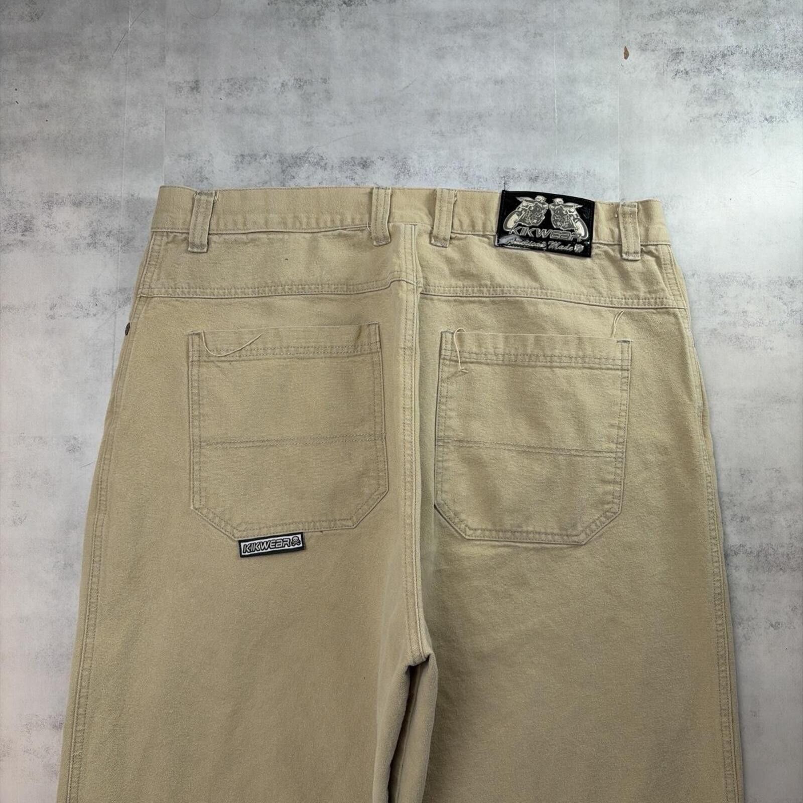 Other Y2K Beige Kikwear Grunge Baggy Skater Denim Jorts Size US 38 / EU 54 - 3 Thumbnail