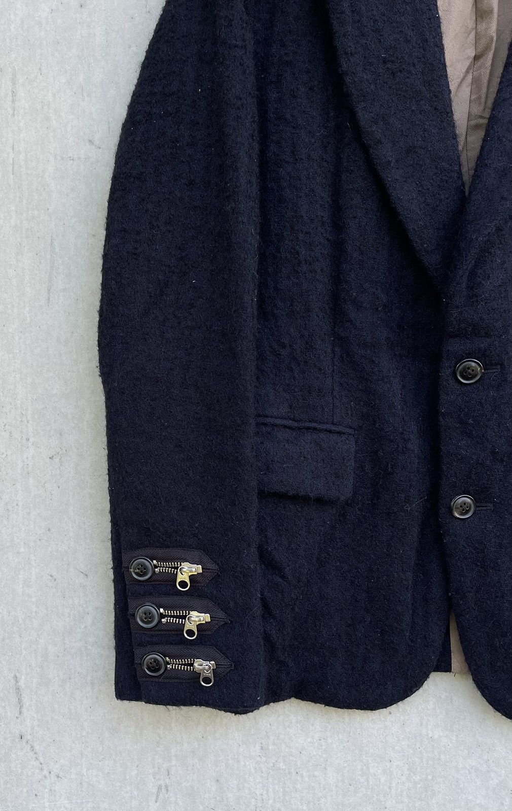 Junya Watanabe 🔥 TAKEO KIKUCHI ATELIER MULTI-ZIP PUNK MOHAIR SUIT/JACKET Size US M / EU 48-50 / 2 - 4 Thumbnail