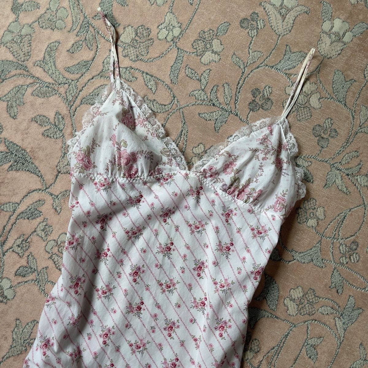Victoria's Secret Victoria’s Secret White Cotton Floral Slip Dress (M) Size M / US 6-8 / IT 42-44 - 9 Thumbnail