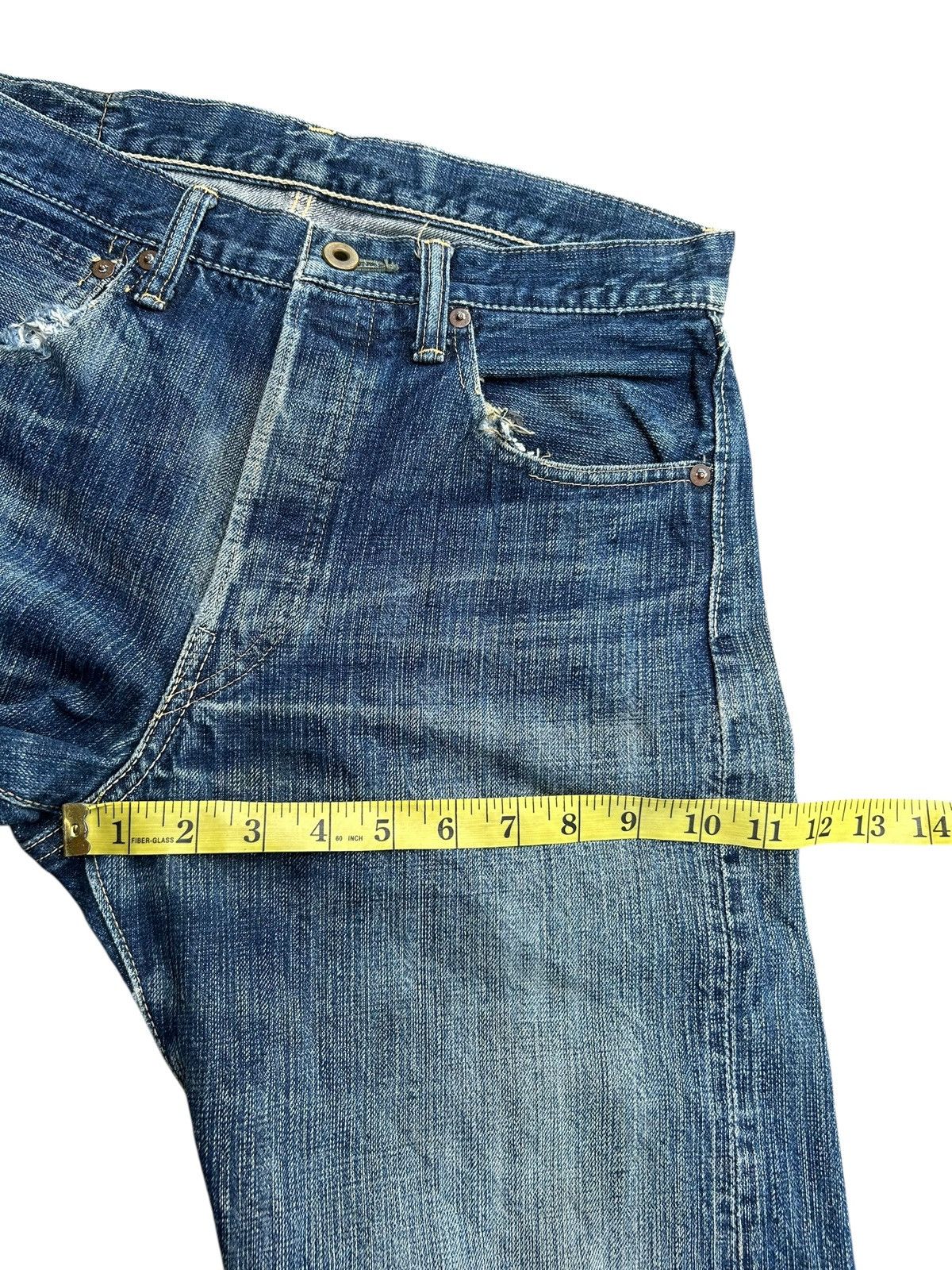 Kapital Vintage Japanese Brand Stormy Blue Selvedge Distressed Denim Size US 30 / EU 46 - 19 Thumbnail