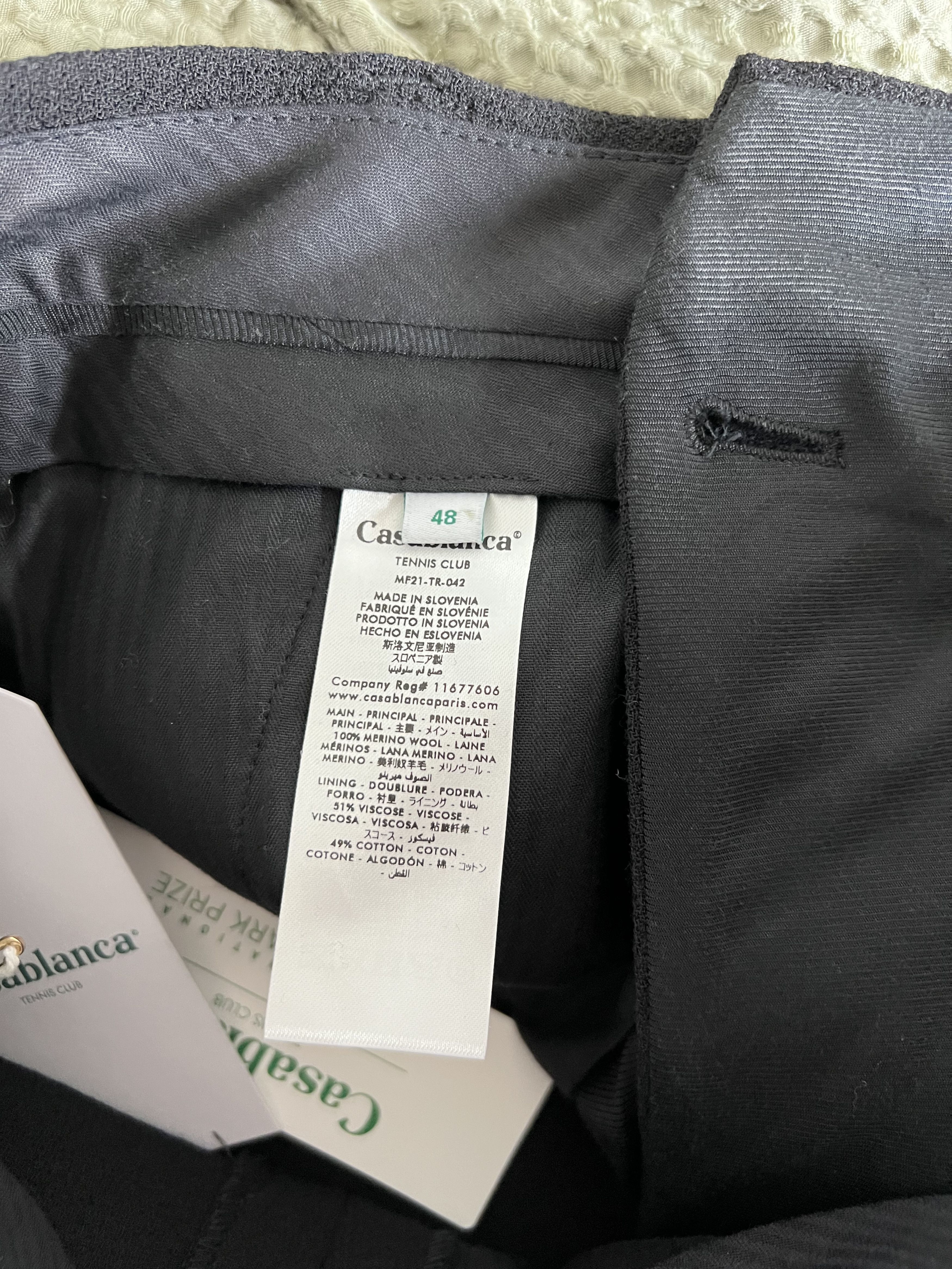 Casablanca Casablanca Pleated Wool Trouser in Black Size US 32 / EU 48 - 8 Thumbnail