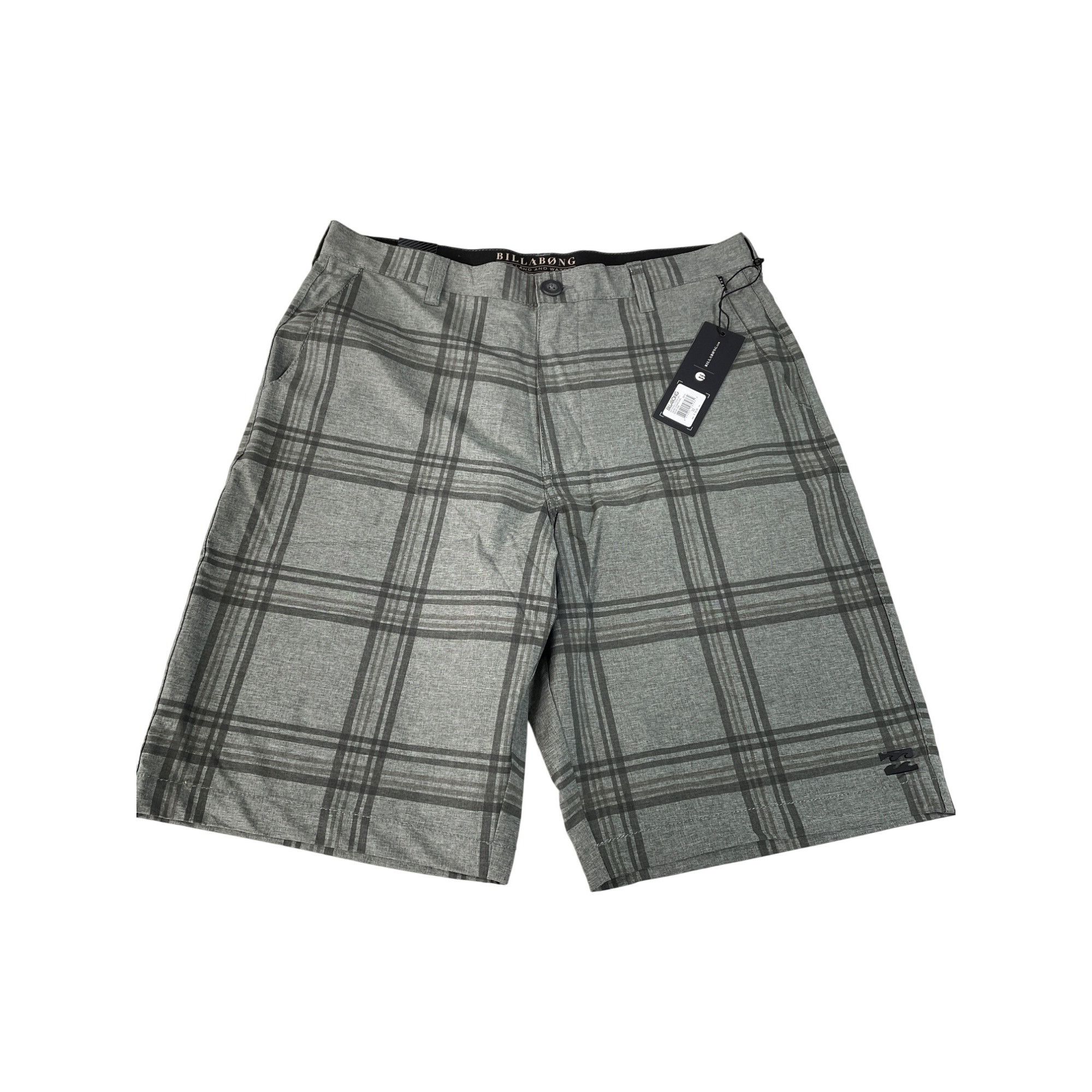 Billabong Billabong Mens submersible X Stretch gray plaid shorts size Size US 32 / EU 48 - 12 Thumbnail