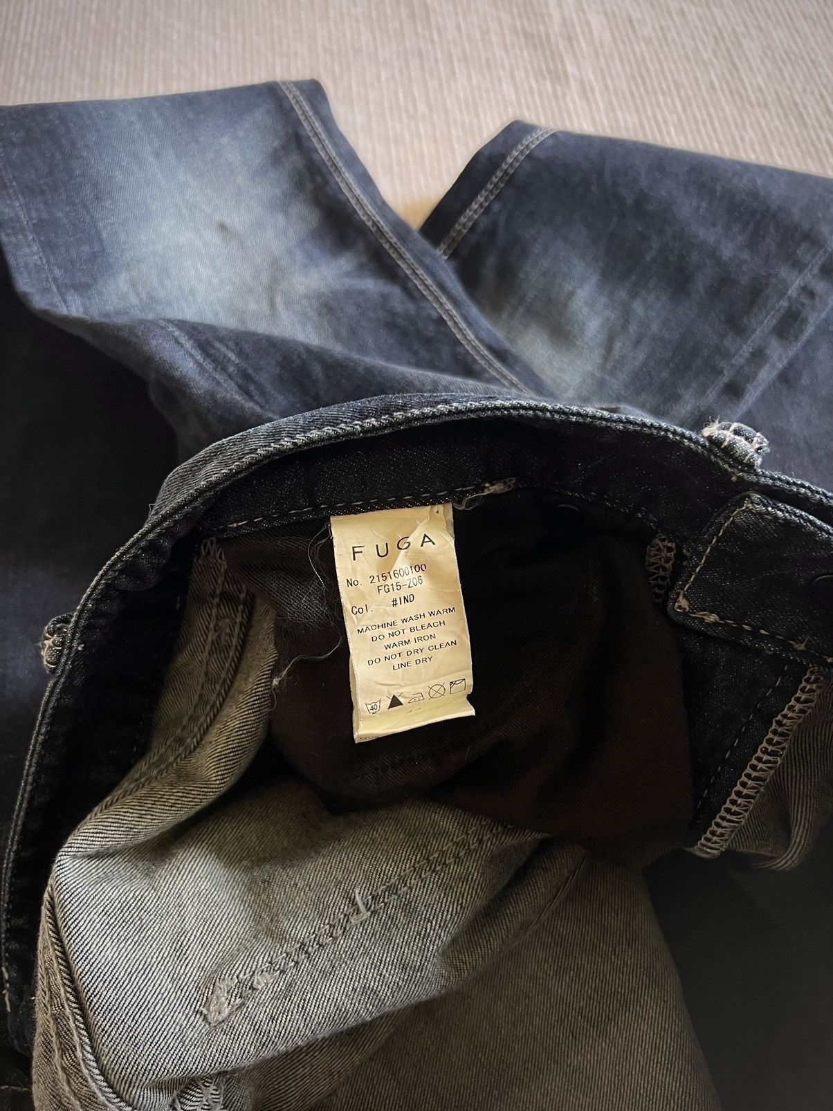 GOSTAR DE FUGA FUGA Japan Faded Indigo Slim Stretch Denim 2000s Size US 32 / EU 48 - 10 Thumbnail