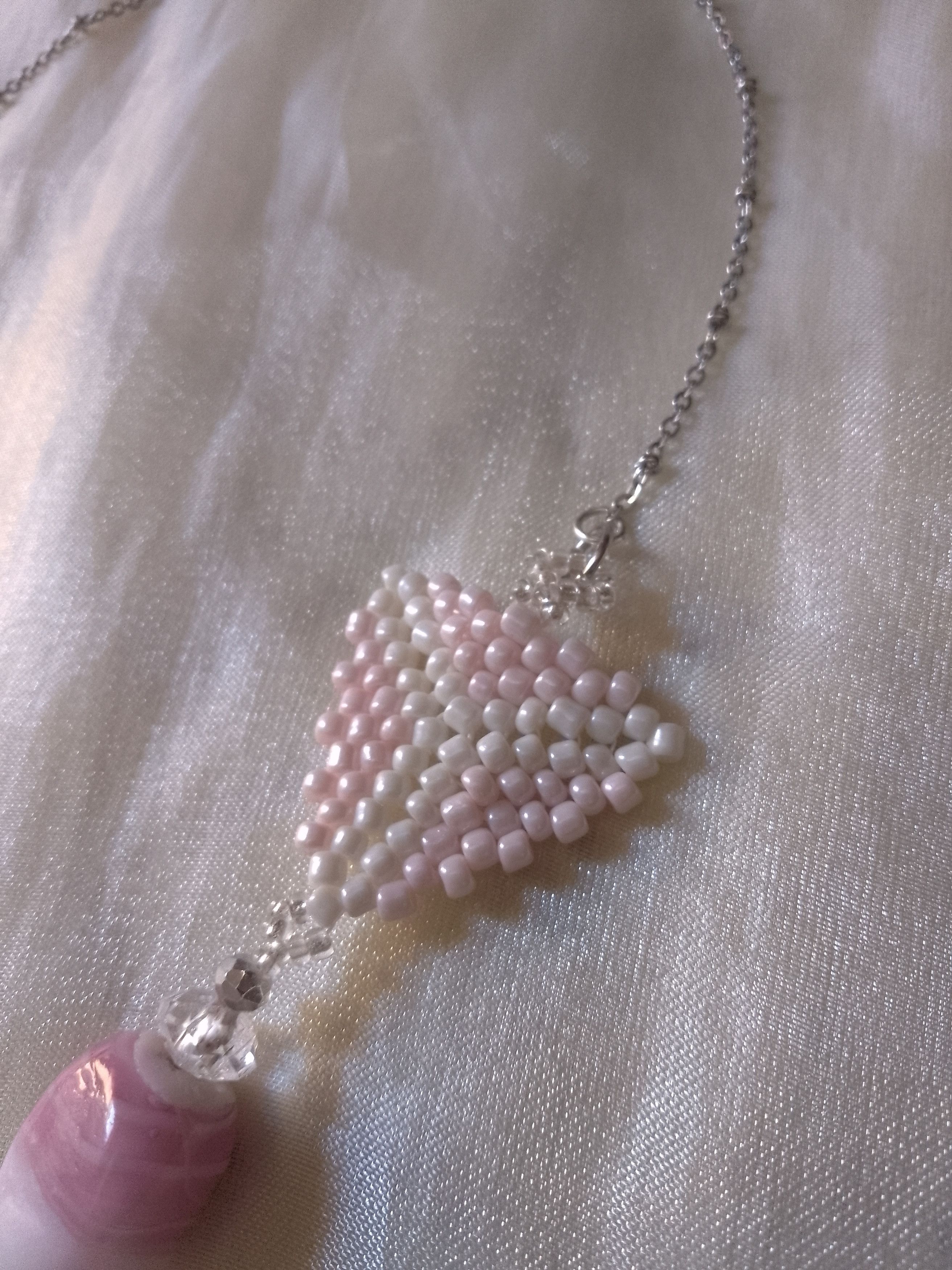 Handmade Ethnic Pink Necklace Natural Micah Gemstones Size ONE SIZE - 4 Thumbnail