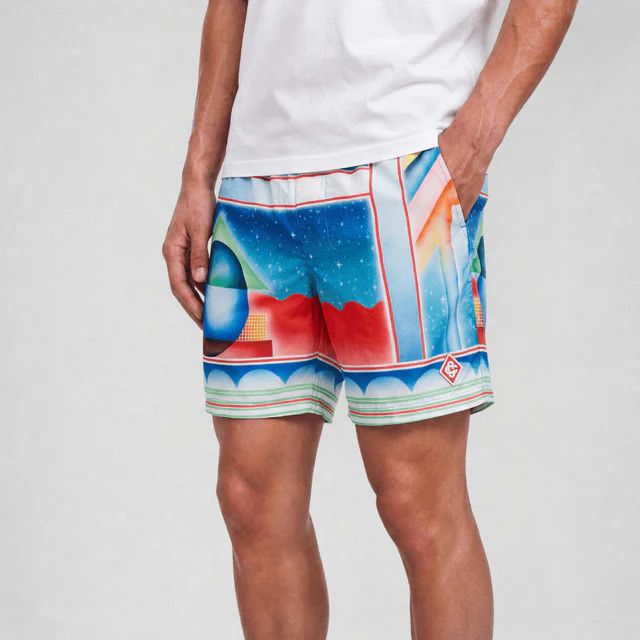Casablanca o1mle0626 Galaxy Court Printed Swim Shorts in Multicolor Size US 36 / EU 52 - 2 Thumbnail