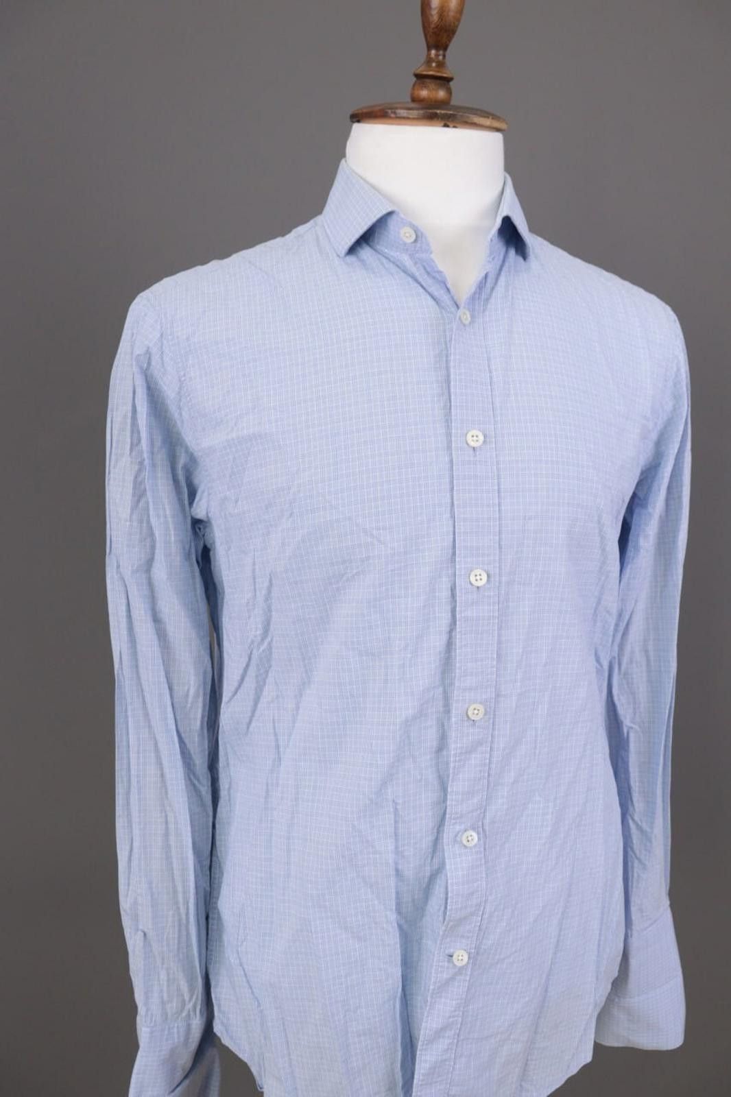 Gieves & Hawkes Gieves & Hawkes Blue Check Dress Shirt Size 41 / 16 Size US M / EU 48-50 / 2 - 5 Thumbnail