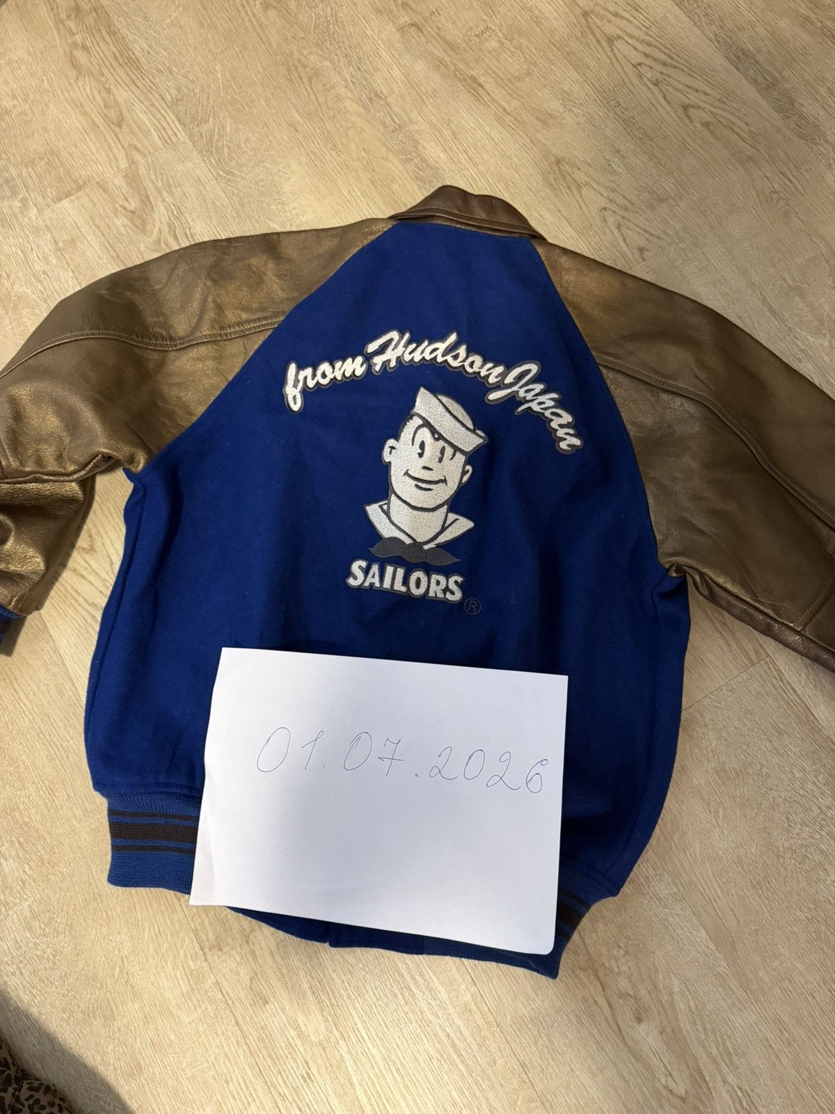 Vintage Varsity Bomber Jacket Sailors From Hudson Japan Rare