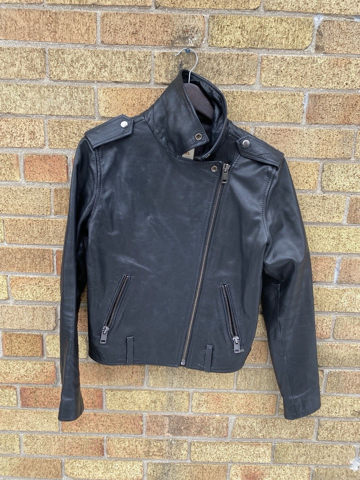 Diesel Vintage Diesel Asymmetrical Biker Jacket Women’s M Black La Size M / US 6-8 / IT 42-44 - 2 Thumbnail