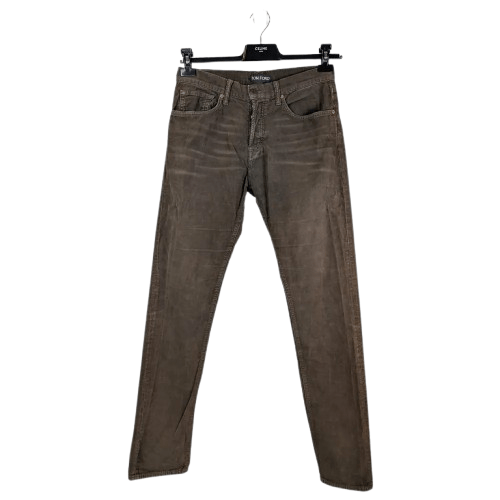 o1rshd1 CC20 slim-fit selvedge denim jeans in a brown/taupe