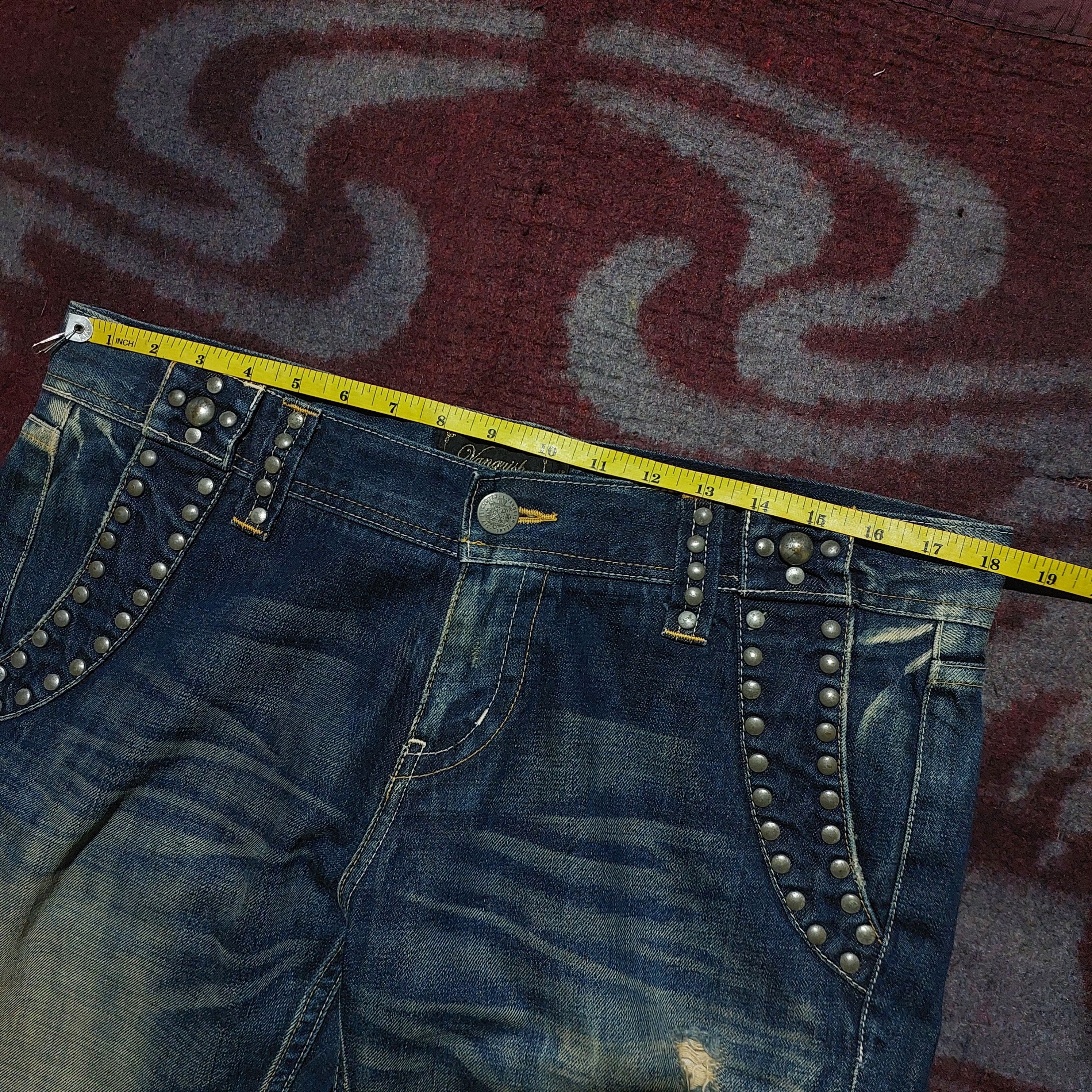 GOA Vanquish studded ripped flared blue denim Size US 36 / EU 52 - 13 Thumbnail