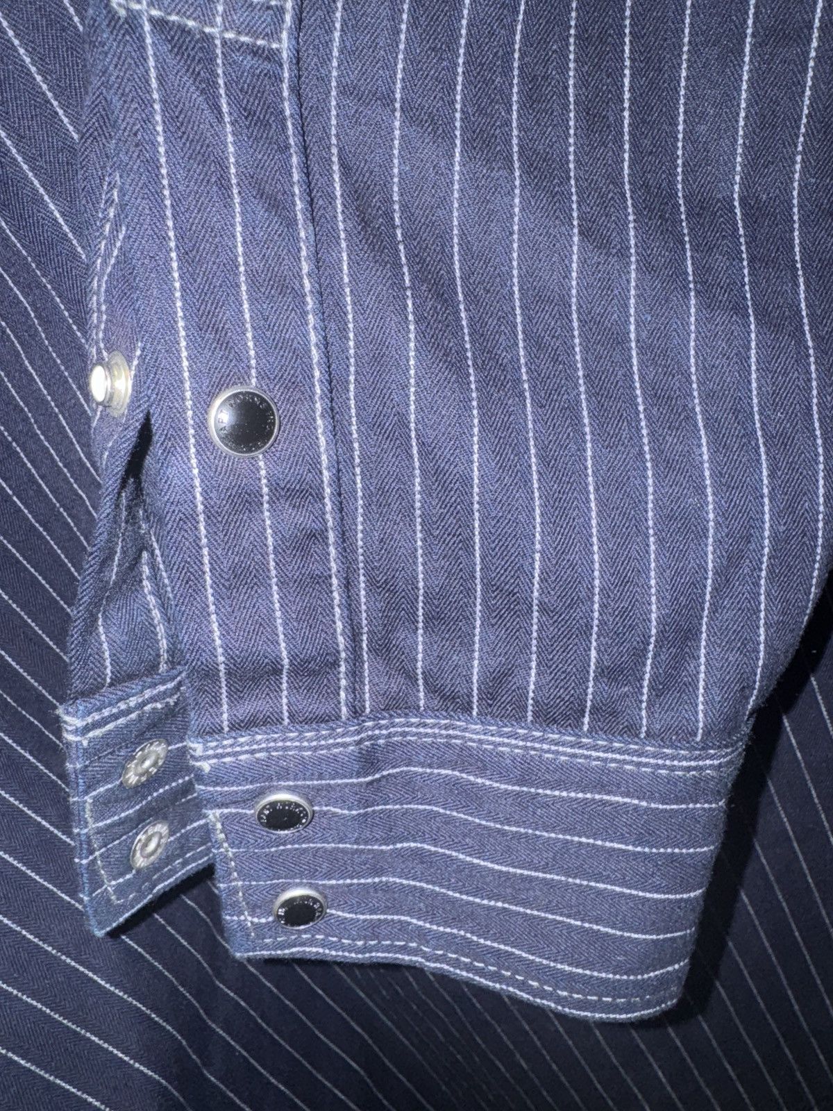 Iron Heart Indigo herringbone striped western 8.5oz Size US XXL / EU 58 / 5 - 3 Thumbnail