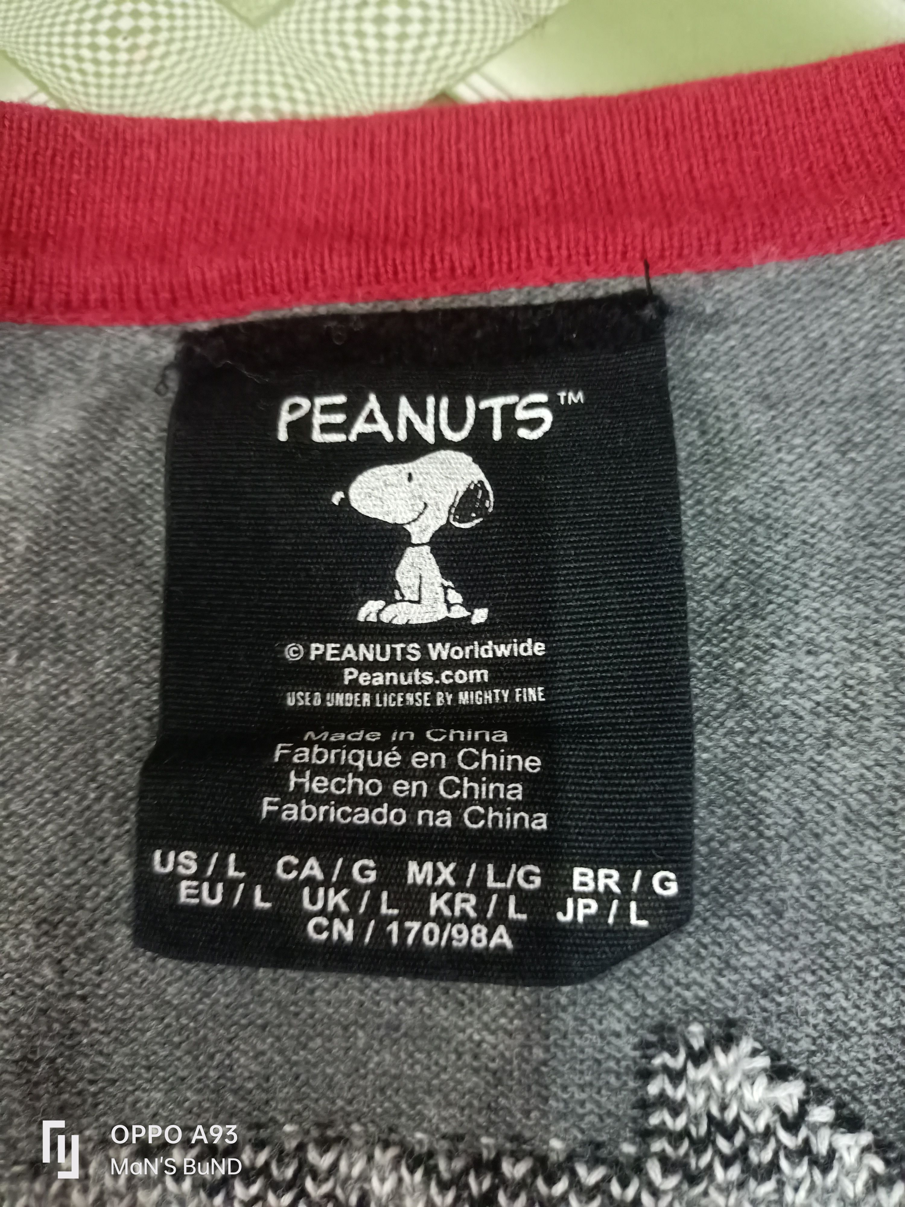 Peanuts × Vintage Vintage Cardigan Peanuts JOE COOL Size L / US 10 / IT 46 - 10 Thumbnail