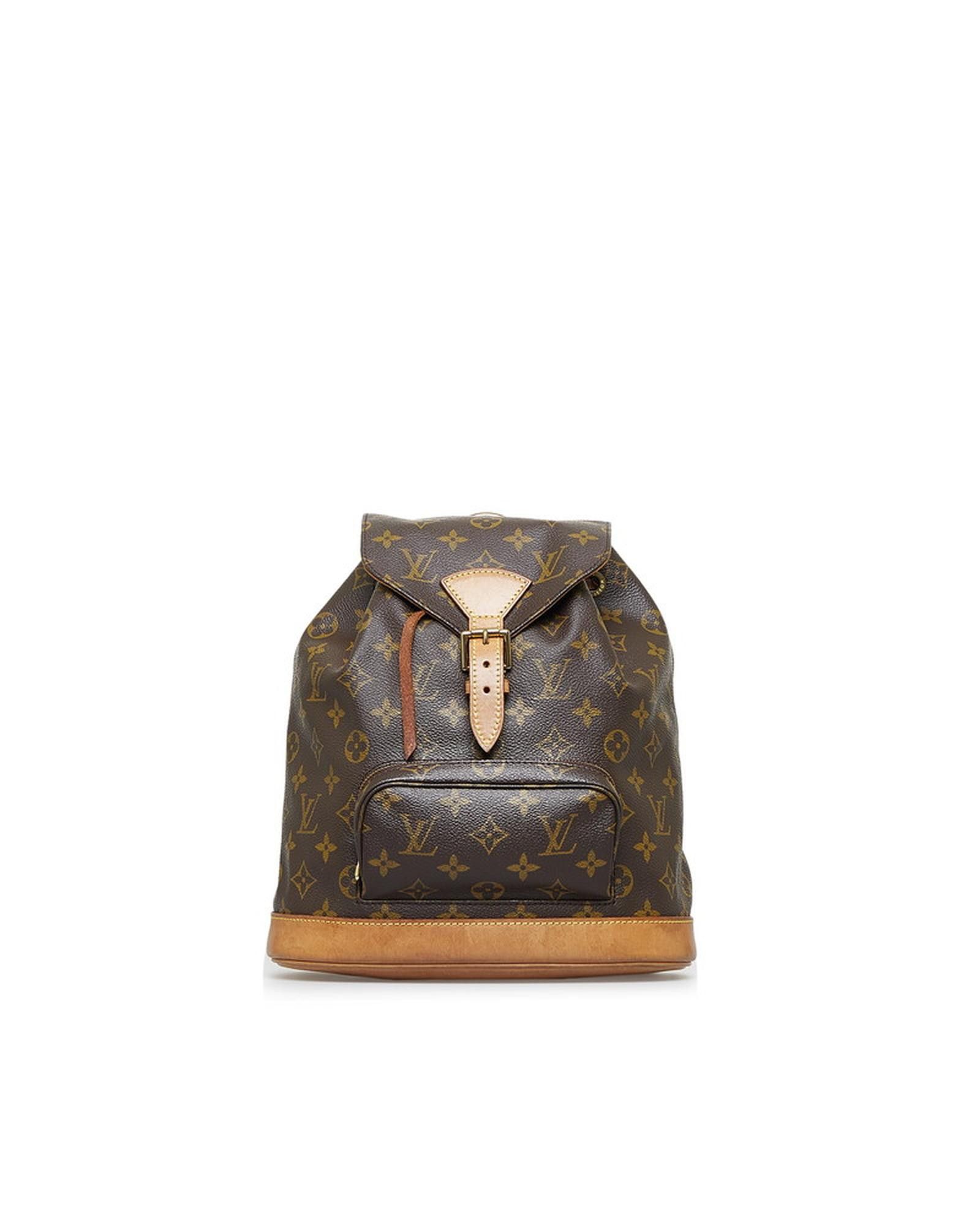 3ad3673] Auth Louis Vuitton Rucksack Monogram Mini Montsouris M51137