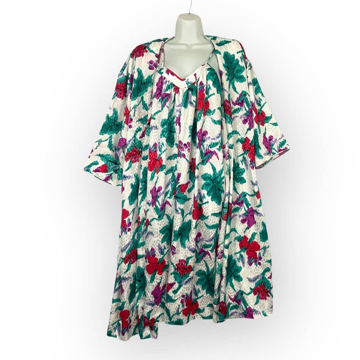 Neiman Marcus VTG Neiman Marcus Floral Nightgown Robe Set Mary McFadden Size ONE SIZE - 1 Thumbnail