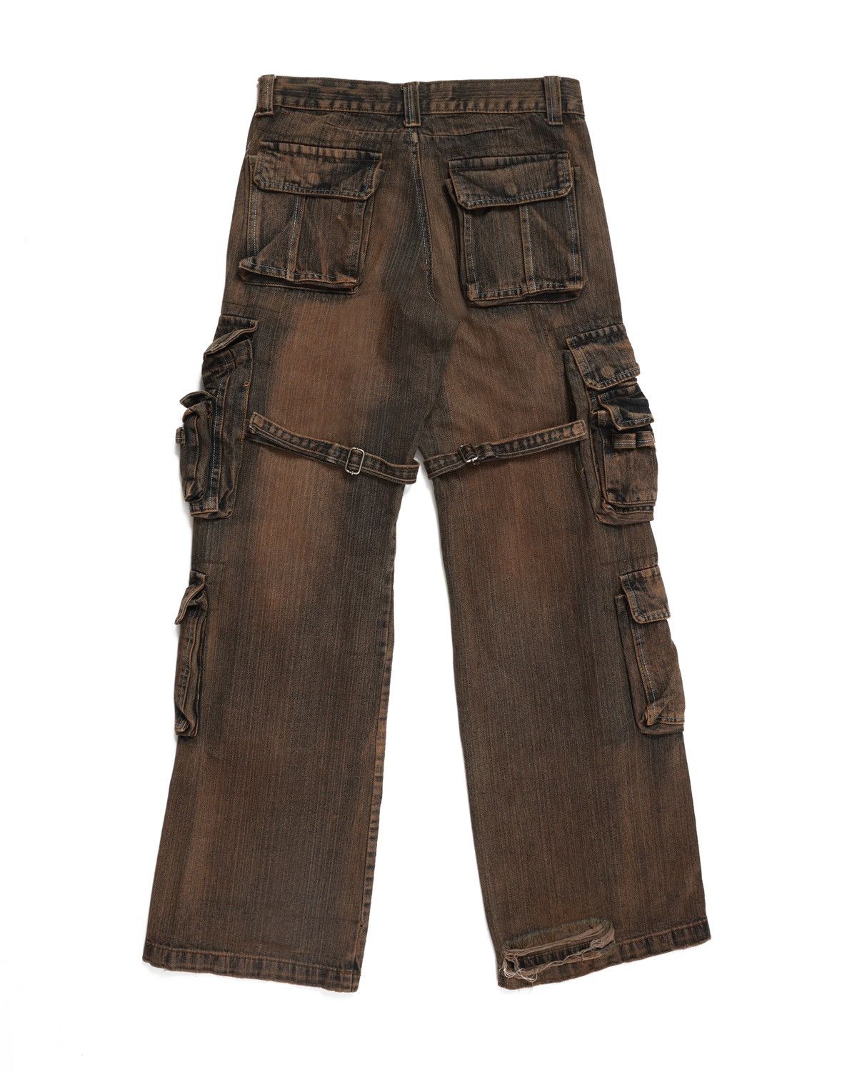 Japanese Brand × PPFM × Tornado Mart THE VOICE Mudwashed bondage Cargo Jeans Size US 30 / EU 46 - 2 Thumbnail