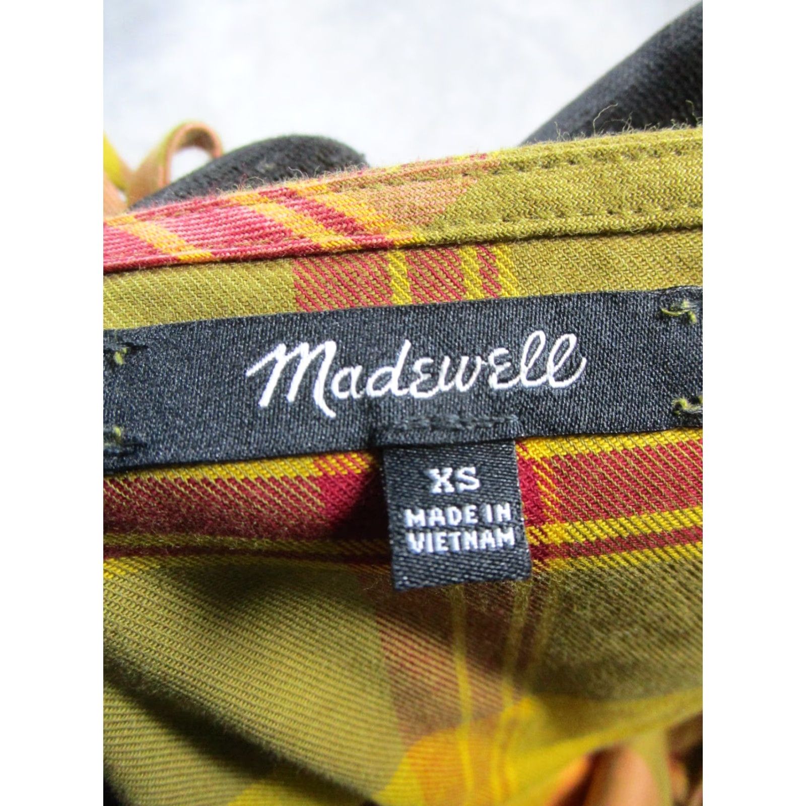 Madewell Madewell Dress Womens XS Green Red Blouson Cotton Plaid Cowl Neck Sleeveless Short Vintage: No Size XS / US 0-2 / IT 36-38 - 3 Thumbnail