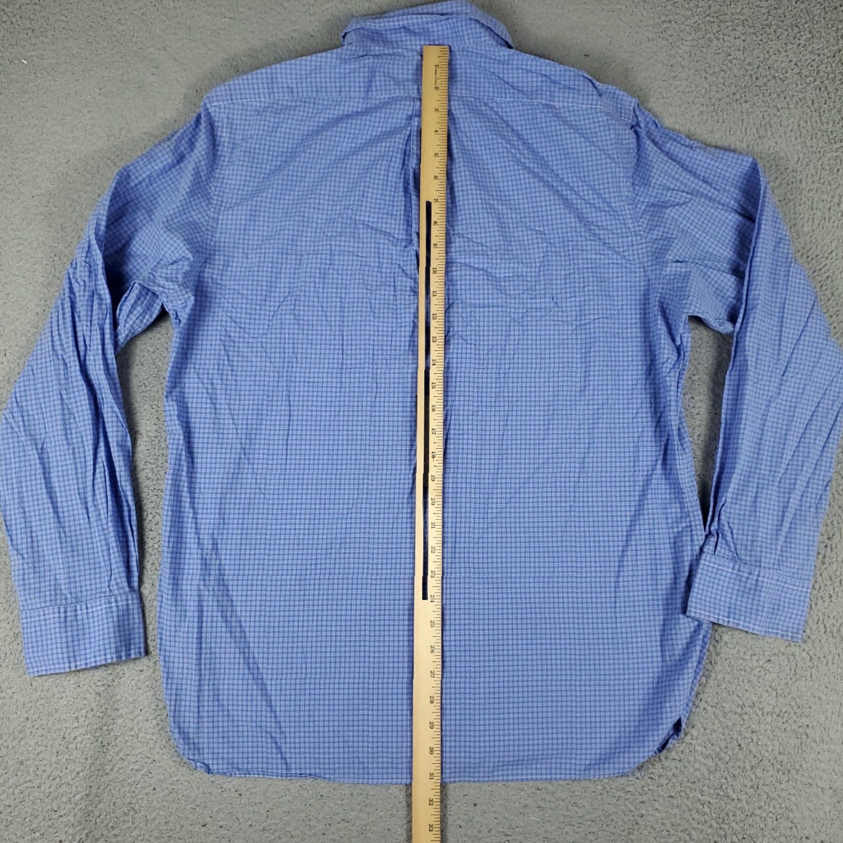 Ralph Lauren Ralph Lauren Dress Shirt Mens Size 17.5 Blue Plaid Long Sleeve Button-Up Size 46R - 5 Thumbnail