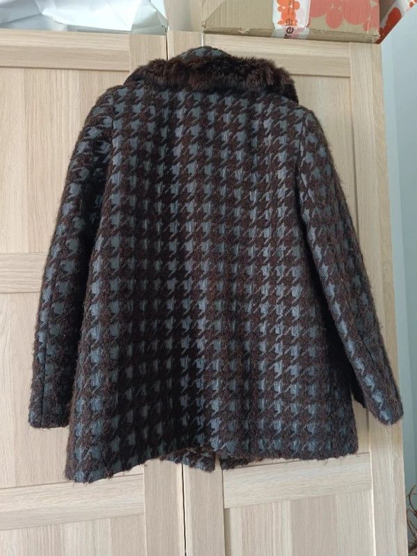 Other Warmia Coat with Fur Size L (40) Wool Alpaca Mohair Vintage Size L / US 10 / IT 46 - 6 Thumbnail