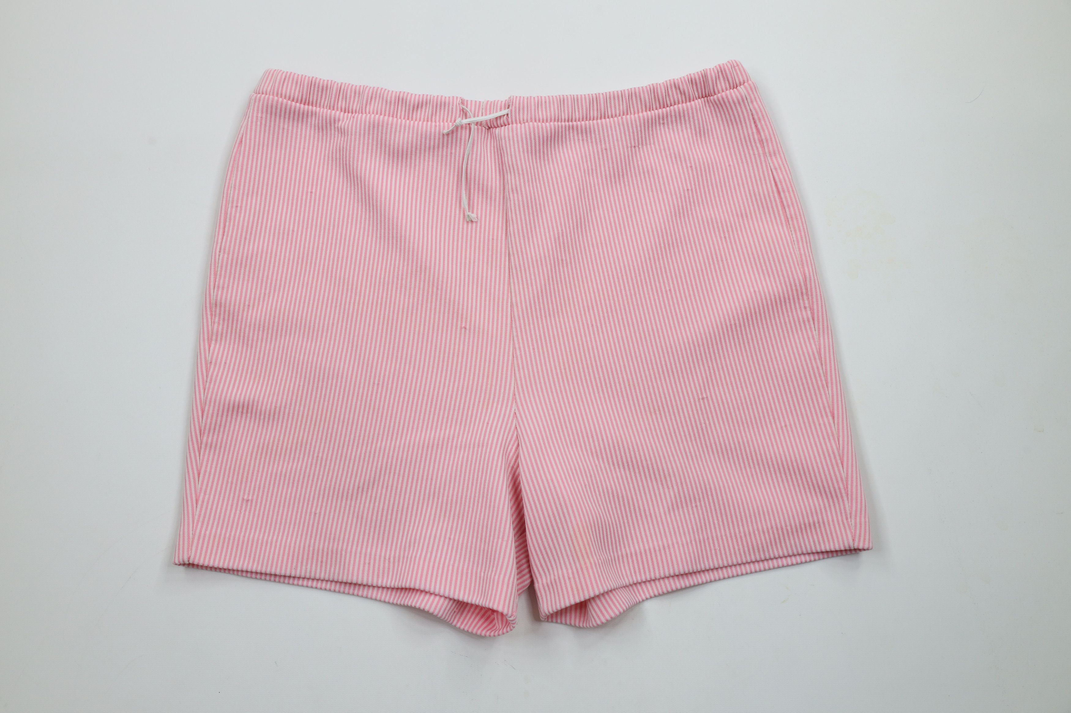 Vintage Vintage 50s 60s Streetwear Knit Above Knee Shorts Pink USA Size 32" / US 10 / IT 46 - 1 Thumbnail