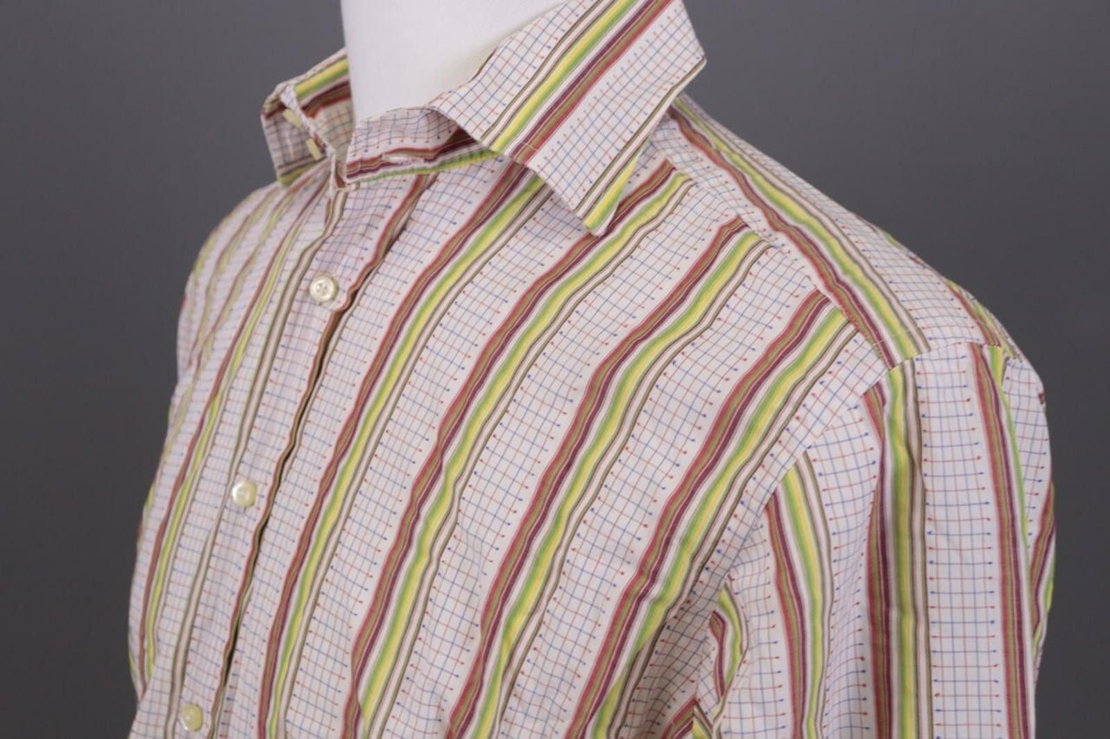 Etro Etro Milano Multicolor Striped Button Dress Shirt Size 42 Size US M / EU 48-50 / 2 - 6 Thumbnail