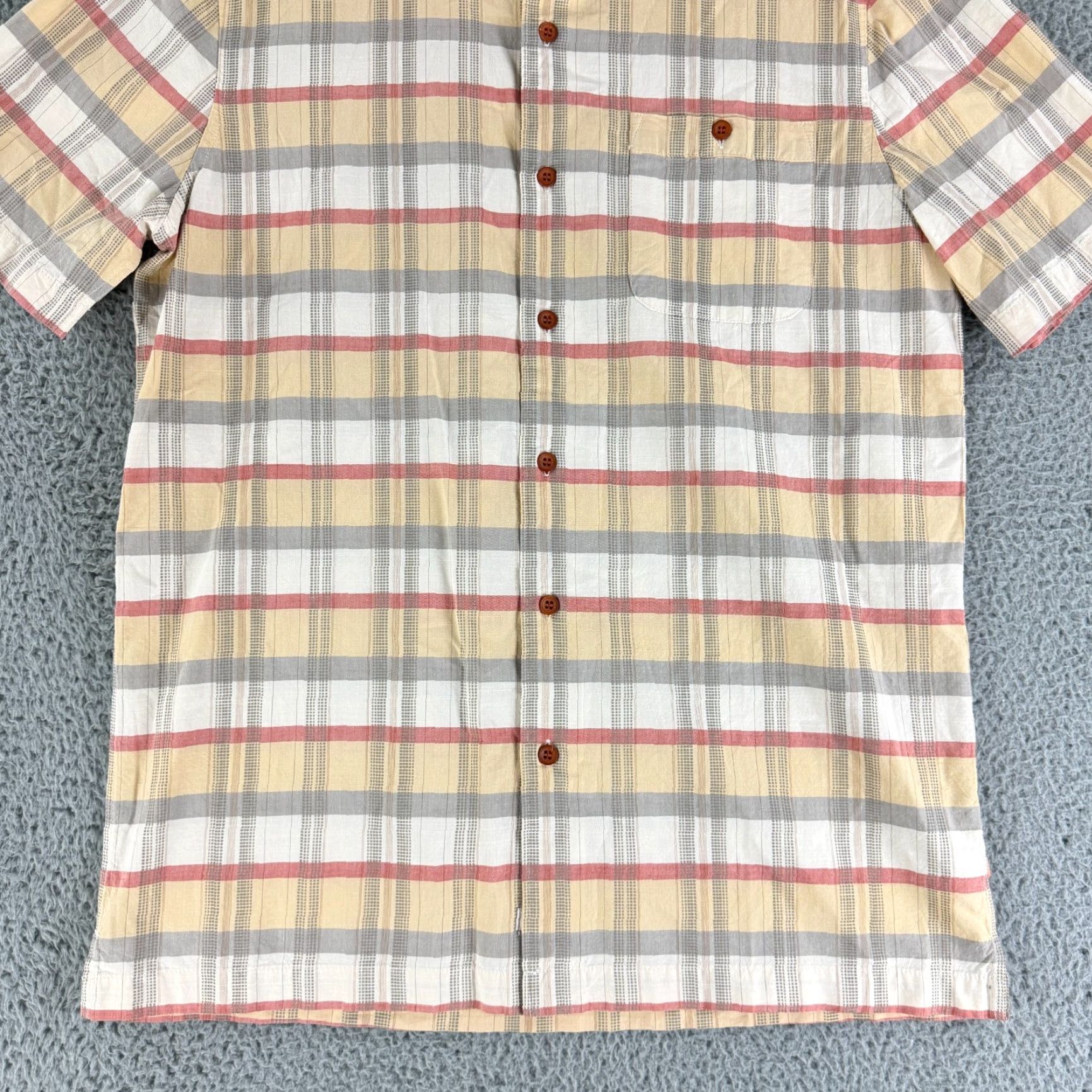 Quiksilver Quiksilver Waterman Button-Up Shirt Mens Medium Yellow Plaid SS Tailored Regular Fit Casual Beach Hawaiian Size US M / EU 48-50 / 2 - 4 Thumbnail