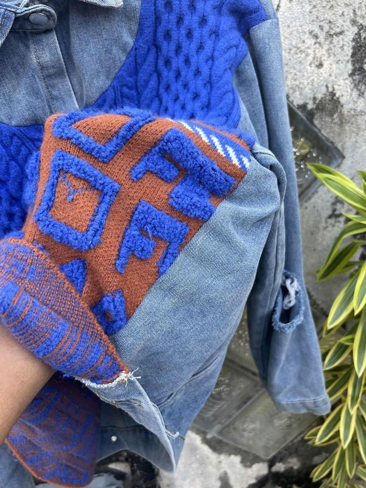 Japanese Brand “RARE” DISTRESS PATCHWORK DENIM JACKET Size US L / EU 52-54 / 3 - 12 Thumbnail