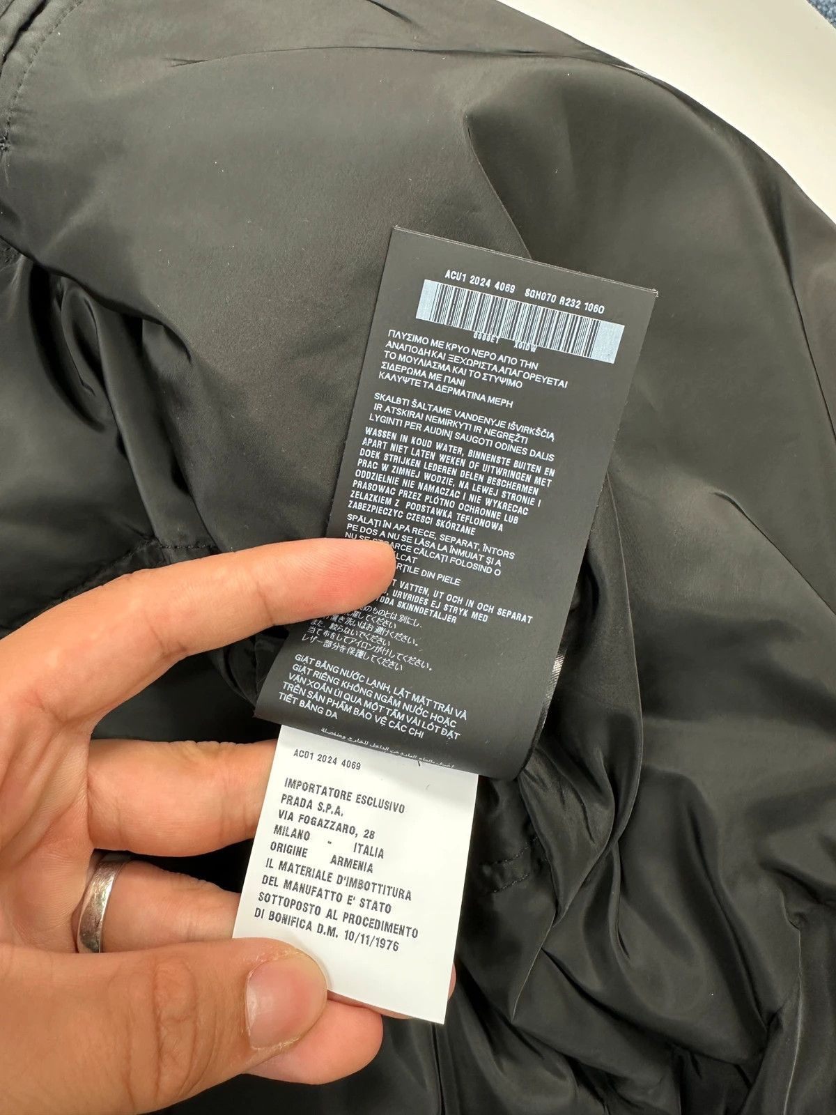 Prada Milano FW2024 Khaki Puffer Down Hooded Jacket Triangle