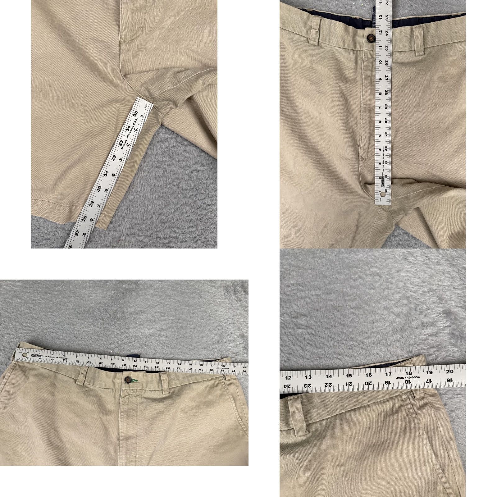 Tommy Hilfiger Tommy Hilfiger Shorts Mens 40 Beige Canvas Chino Flat Front 8 Inseam Casual Size US 40 / EU 56 - 8 Thumbnail