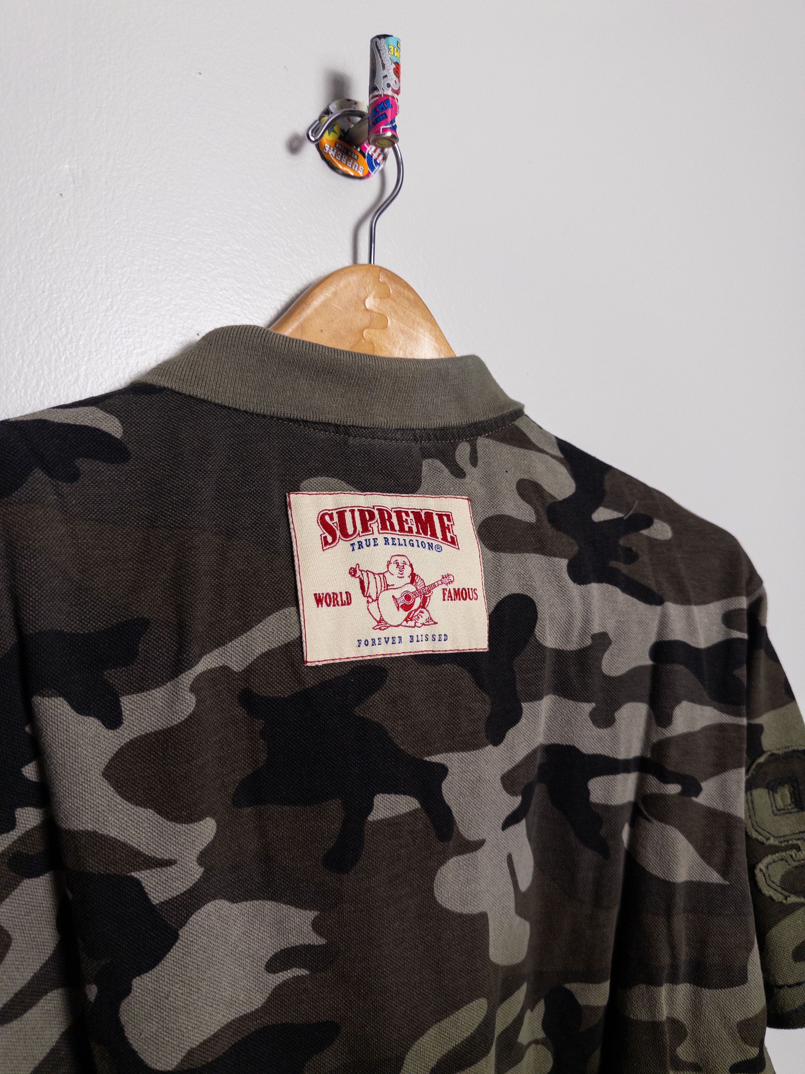 Supreme × True Religion APPLIQUE POLO OLIVE CAMO Size US M / EU 48-50 / 2 - 6 Thumbnail