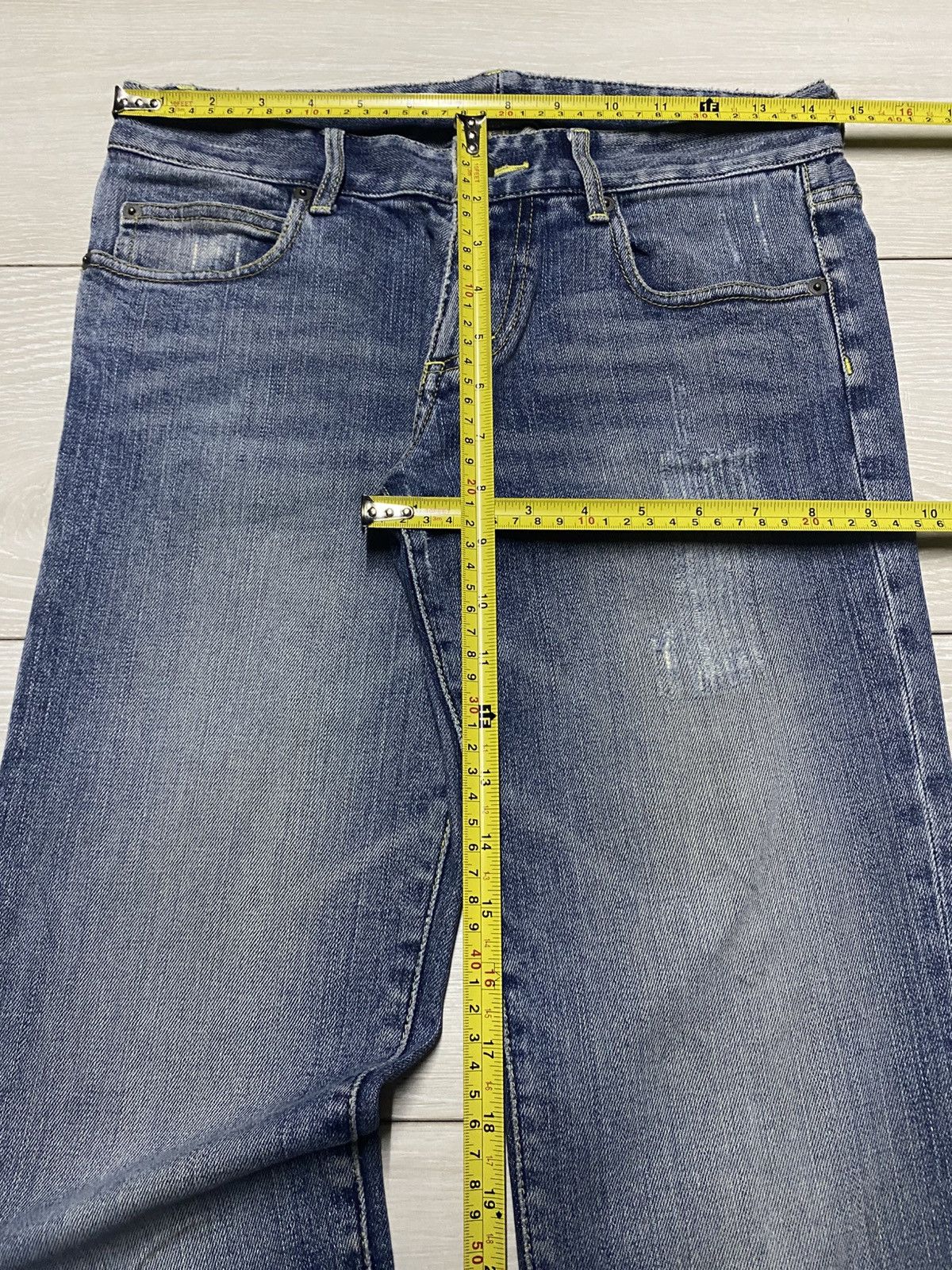 Melrose Japanese Brand Melrose Faded Wash Distressed Flare Jeans Size US 29 - 10 Thumbnail