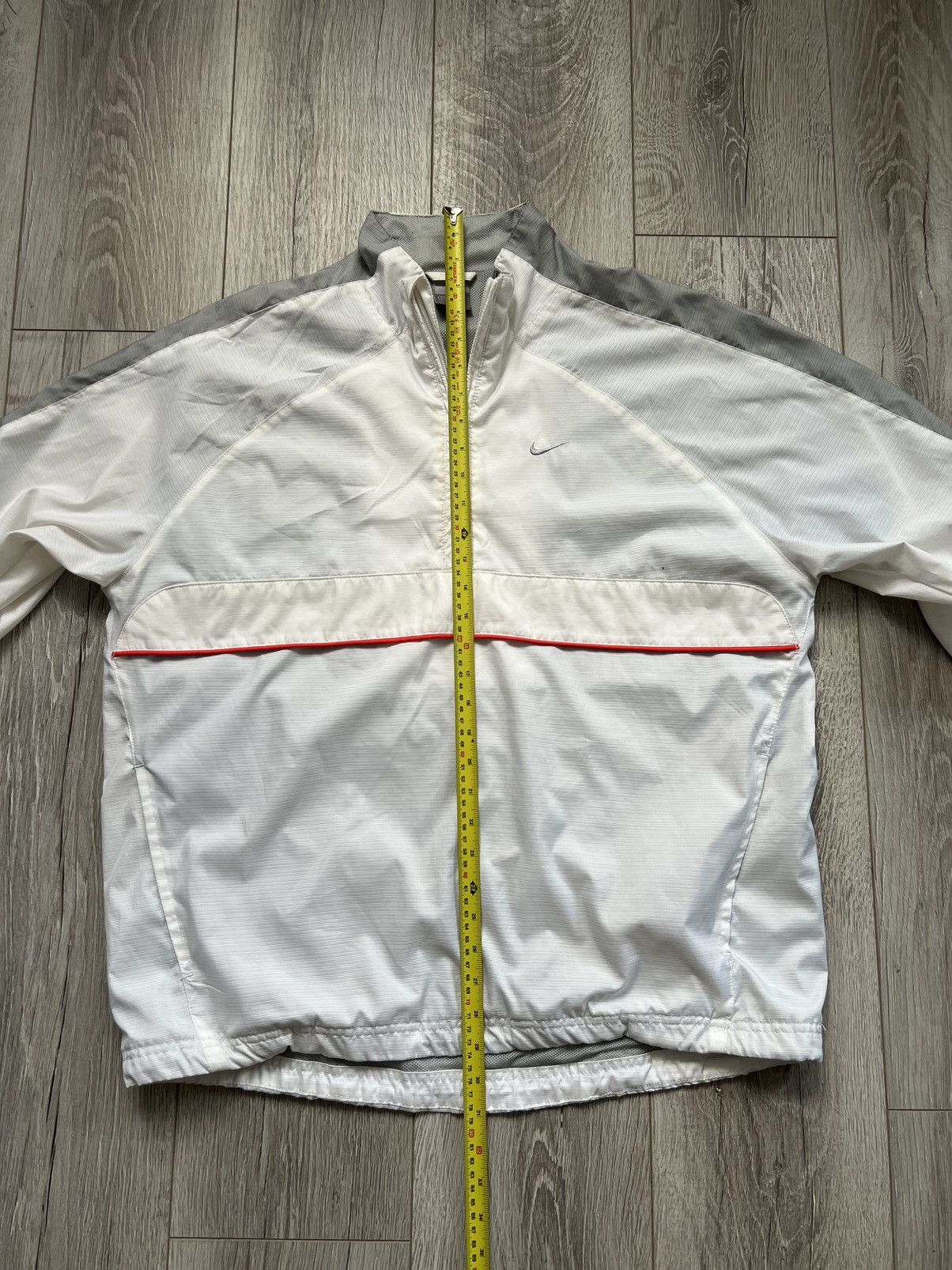 Nike Vintage Nike 2000s Nylon Light Jacket 1/2 Zip White Y2K Size US L / EU 52-54 / 3 - 16 Thumbnail