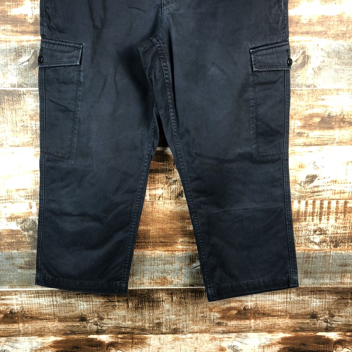 Japanese Brand Japanese Brand Dark Blue Cropped Pants #A2429 Size US 32 / EU 48 - 6 Thumbnail
