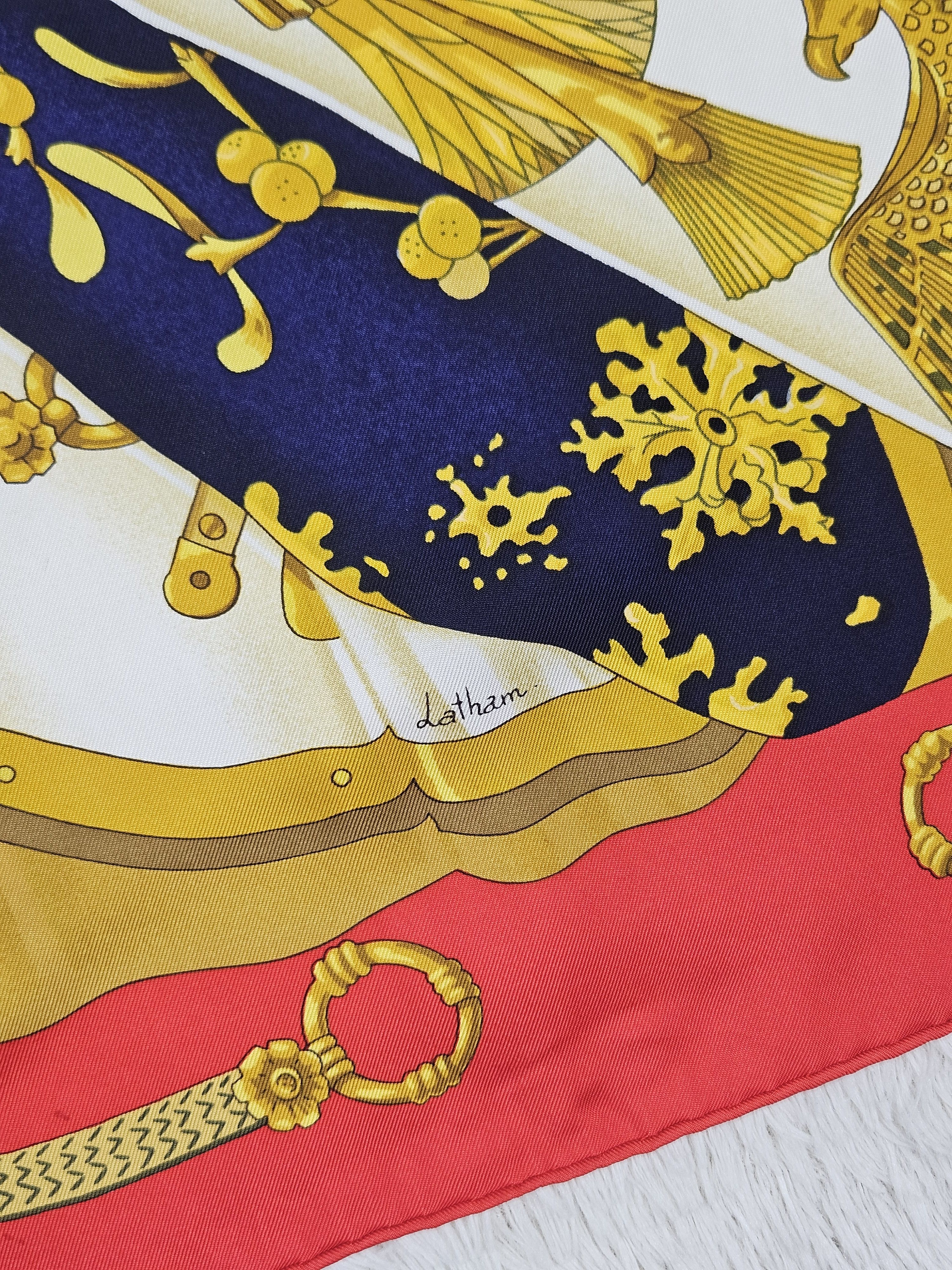Hermes Hermes Soleil de Soie By Cathy Latham Silk Scarf Size ONE SIZE - 4 Thumbnail
