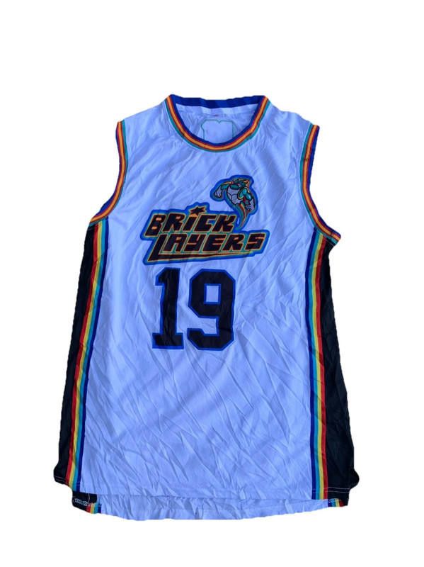 NBA #19 Brick Layers 1996 MTV Rock N Jock Jersey White 2xl Size US XXL / EU 58 / 5 - 1 Thumbnail