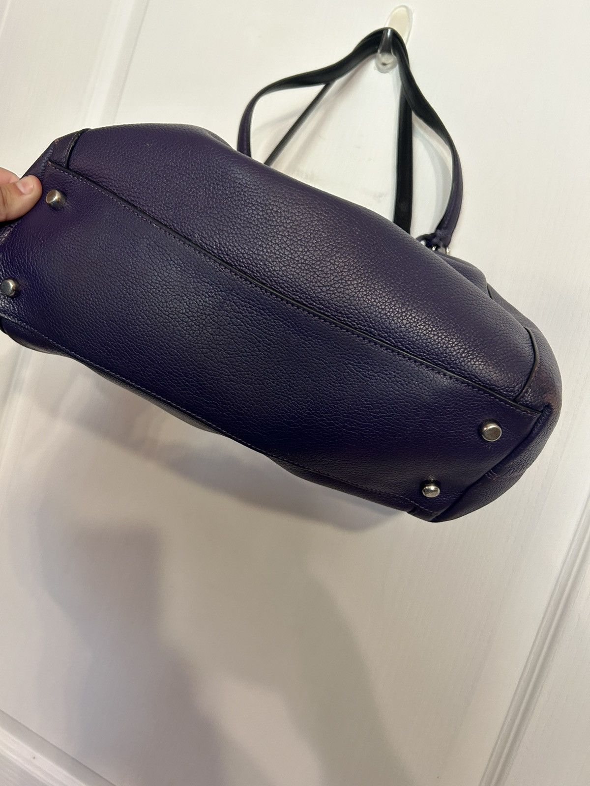 Coach Coach Rich Purple Leather Shoulder Bag Size ONE SIZE - 2 Thumbnail