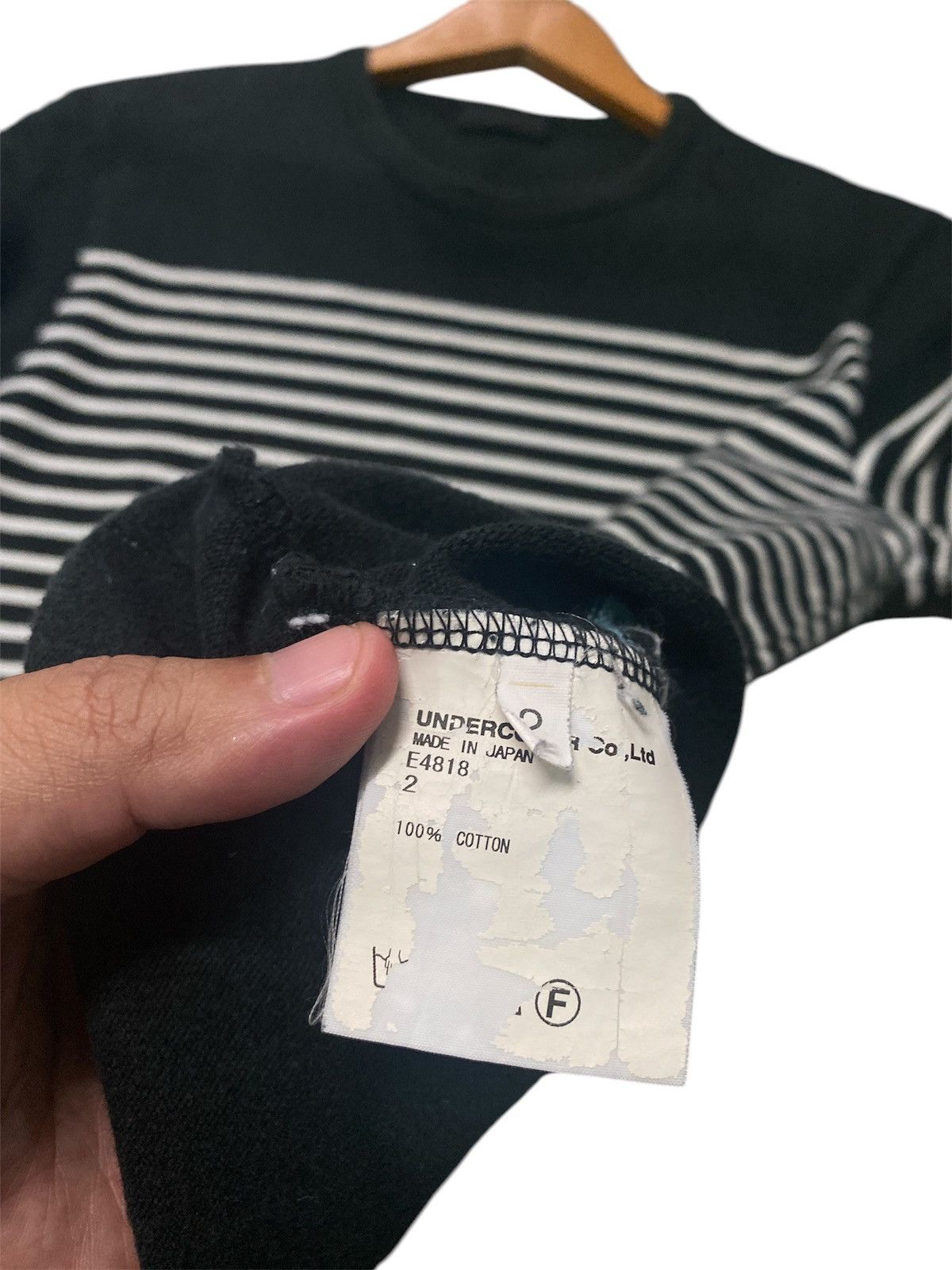 Japanese Brand × Undercover ‼️RARE‼️2010 UNDERCOVER “ LESS BUT BETTER” STRIPED SHIRT TEE🔥 Size US M / EU 48-50 / 2 - 11 Thumbnail