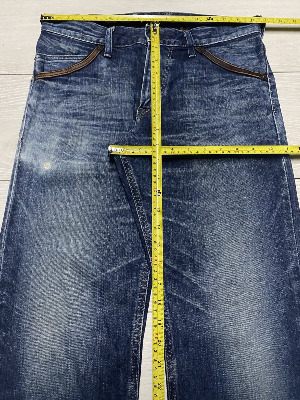 Edwin Vintage Edwin Blue Trip Hybrid Distressed Loose Jeans Size US 31 - 16 Thumbnail