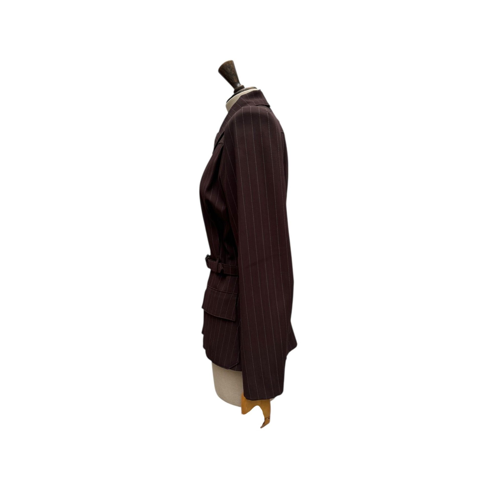 Jean Paul Gaultier SS 1995 Brown Pinstripe Suit Size XS / US 0-2 / IT 36-38 - 7 Thumbnail