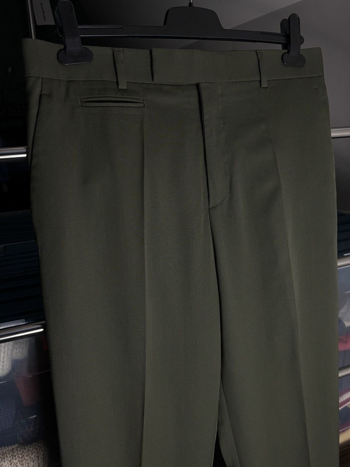 Dior Dior Olive Tailored Wool Pressed Crease Chino Pants Trousers Size US 32 / EU 48 - 3 Thumbnail